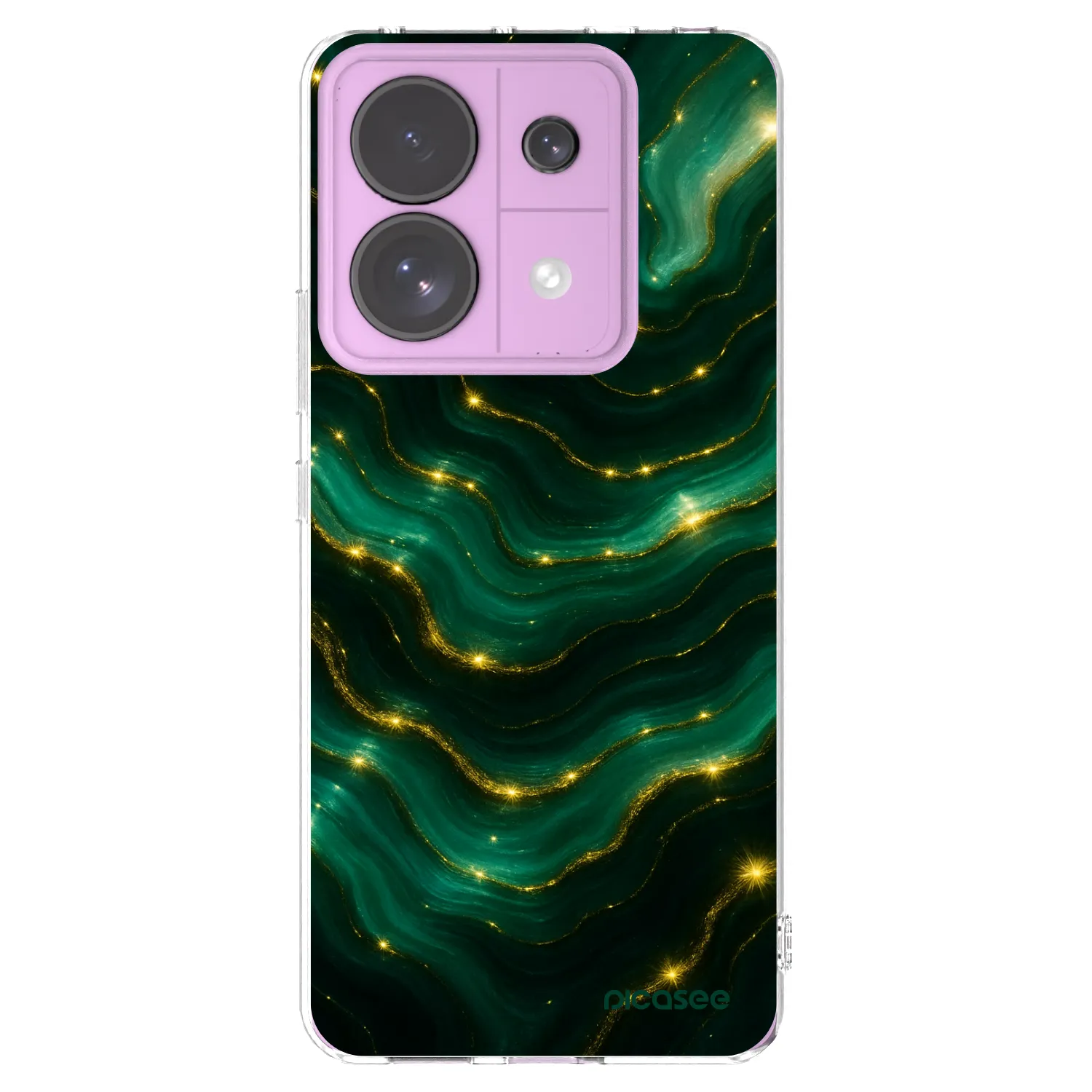 Picasee silikonowe przeźroczyste etui na Xiaomi Redmi Note 13 Pro 5G - Emerald