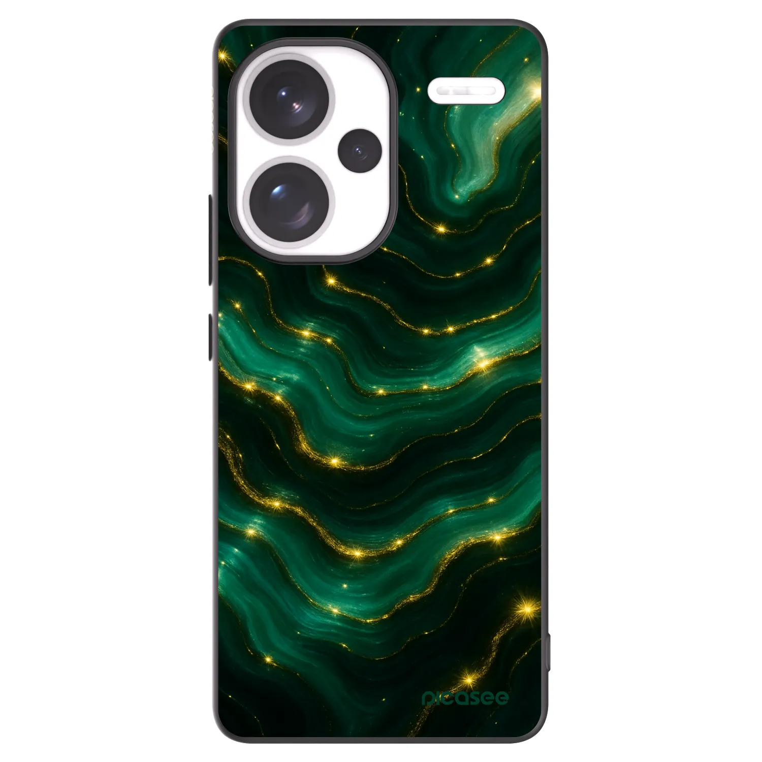 Picasee silikonowe czarne etui na Xiaomi Redmi Note 13 Pro+ 5G - Emerald