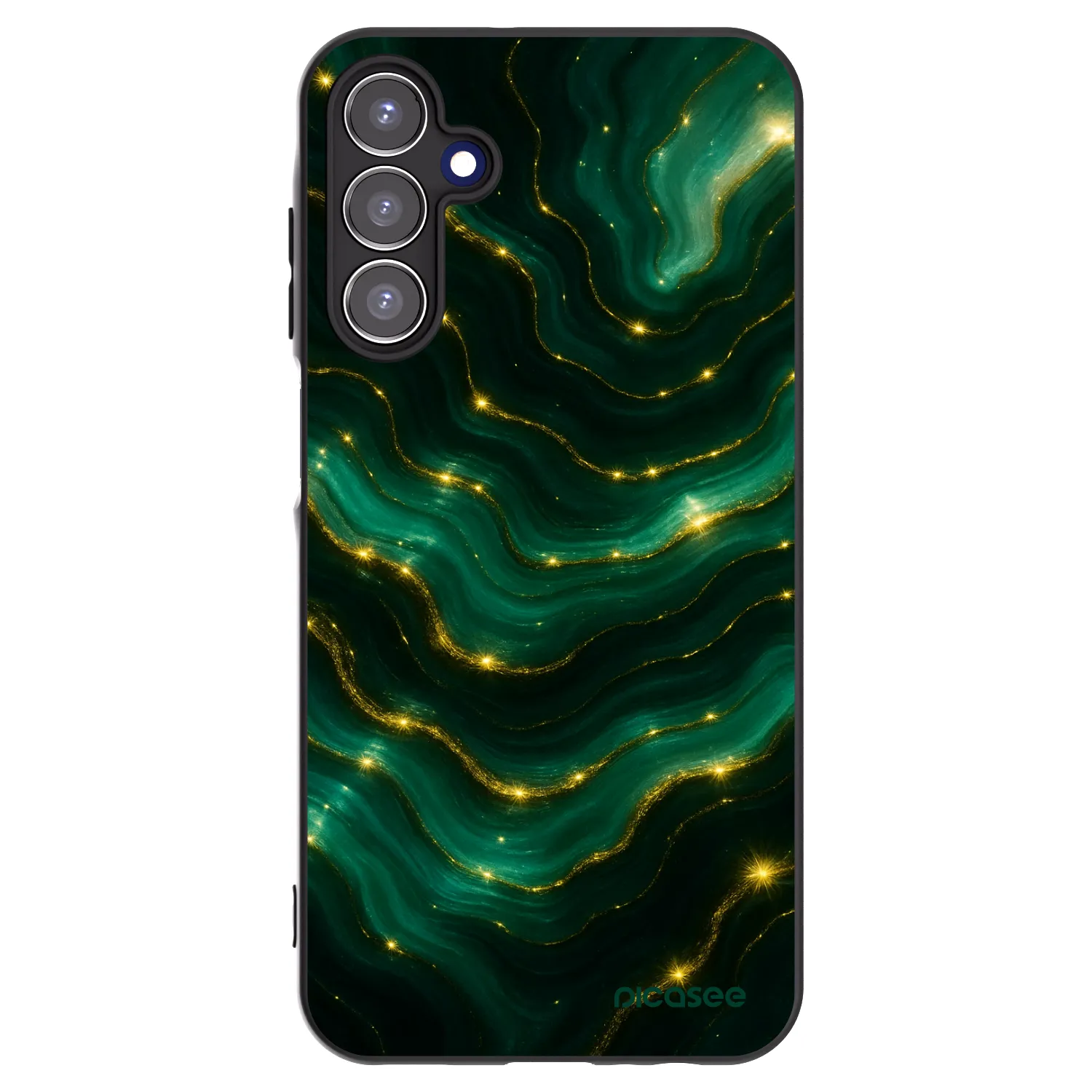 Picasee silikonowe czarne etui na Samsung Galaxy A15 A156B 5G - Emerald