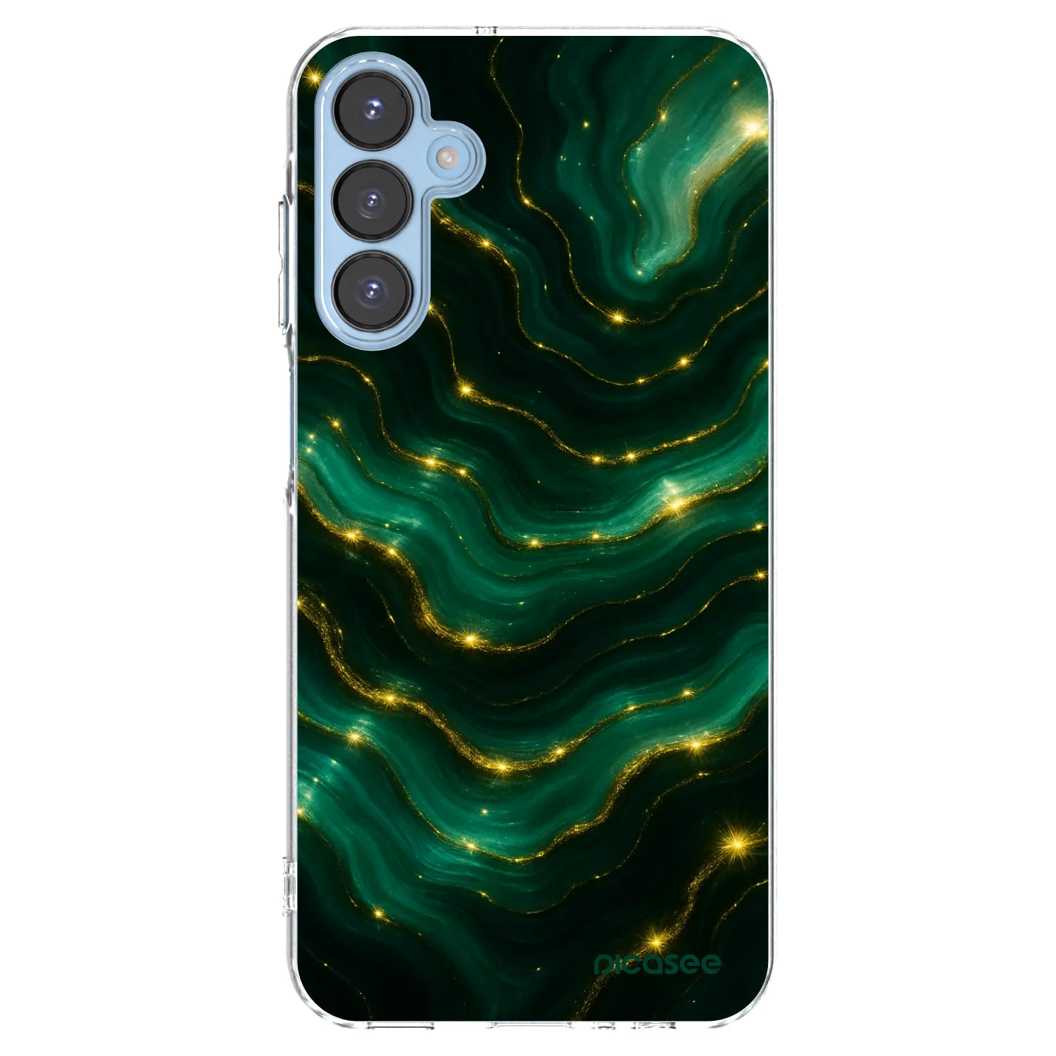 Picasee silikonowe przeźroczyste etui na Samsung Galaxy A15 A156B 5G - Emerald