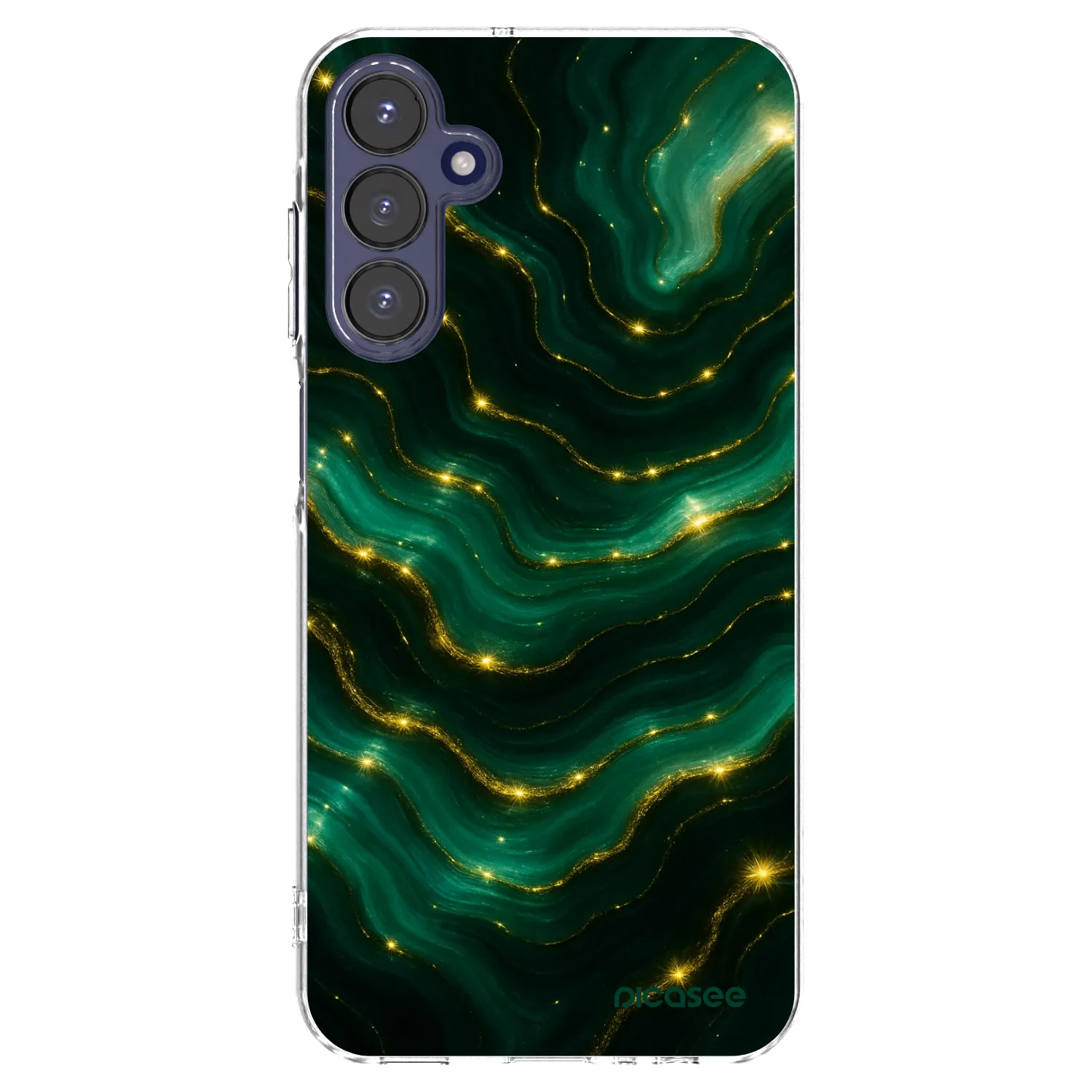 Picasee silikonowe przeźroczyste etui na Samsung Galaxy A15 A155F 4G - Emerald