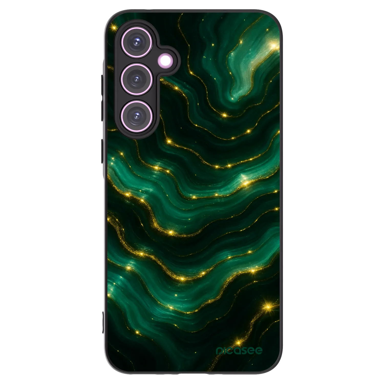 Picasee silikonowe czarne etui na Samsung Galaxy A35 5G A356B - Emerald