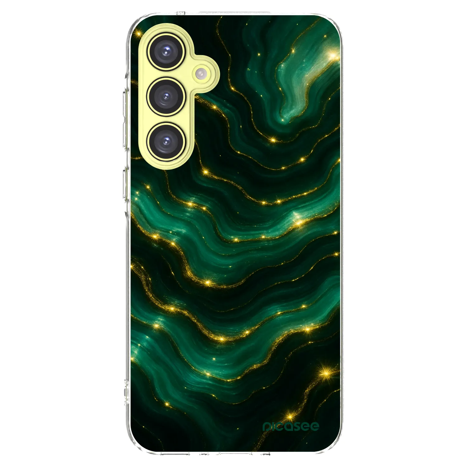 Picasee silikonowe przeźroczyste etui na Samsung Galaxy A35 5G A356B - Emerald