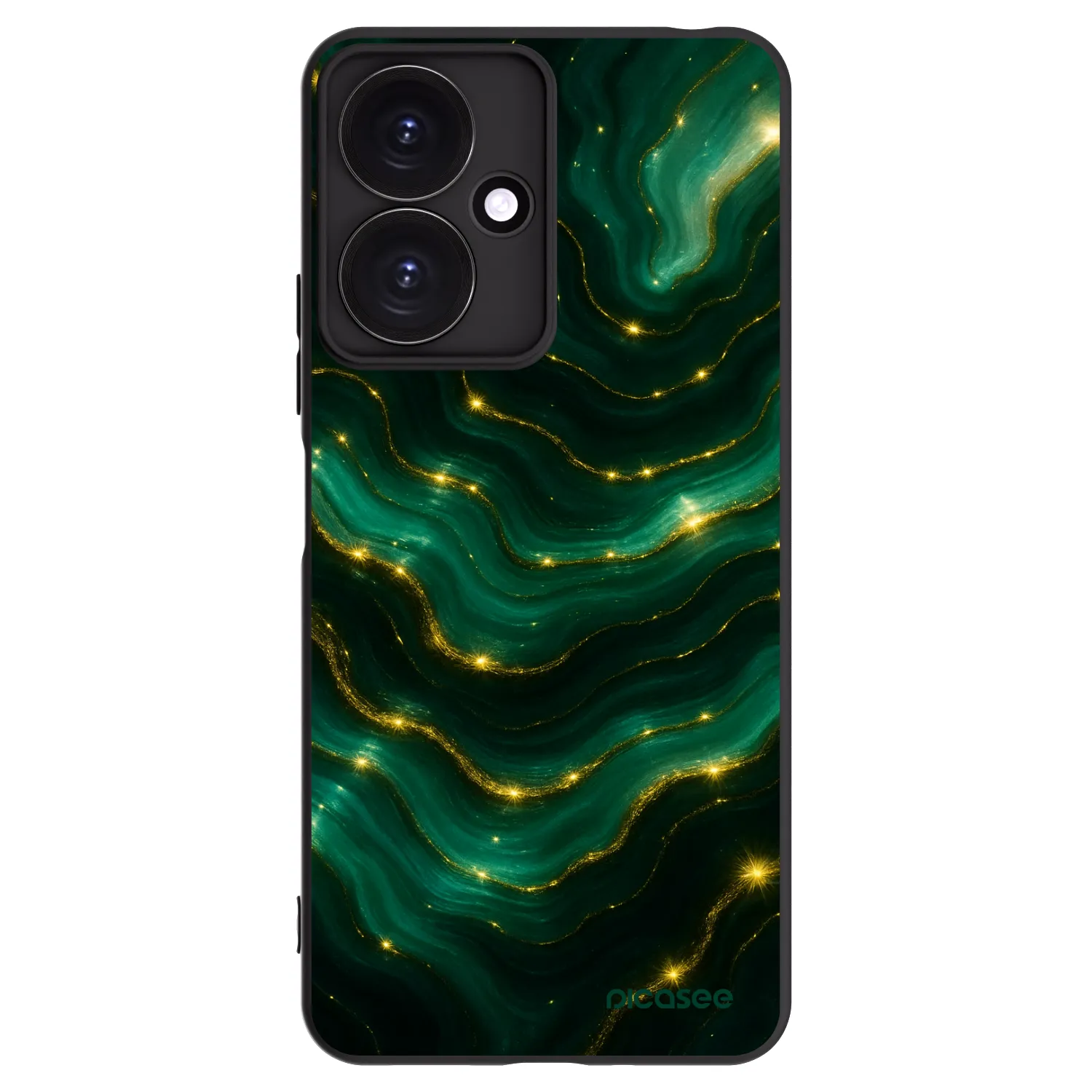 Picasee silikonowe czarne etui na Xiaomi Redmi 13C 5G - Emerald