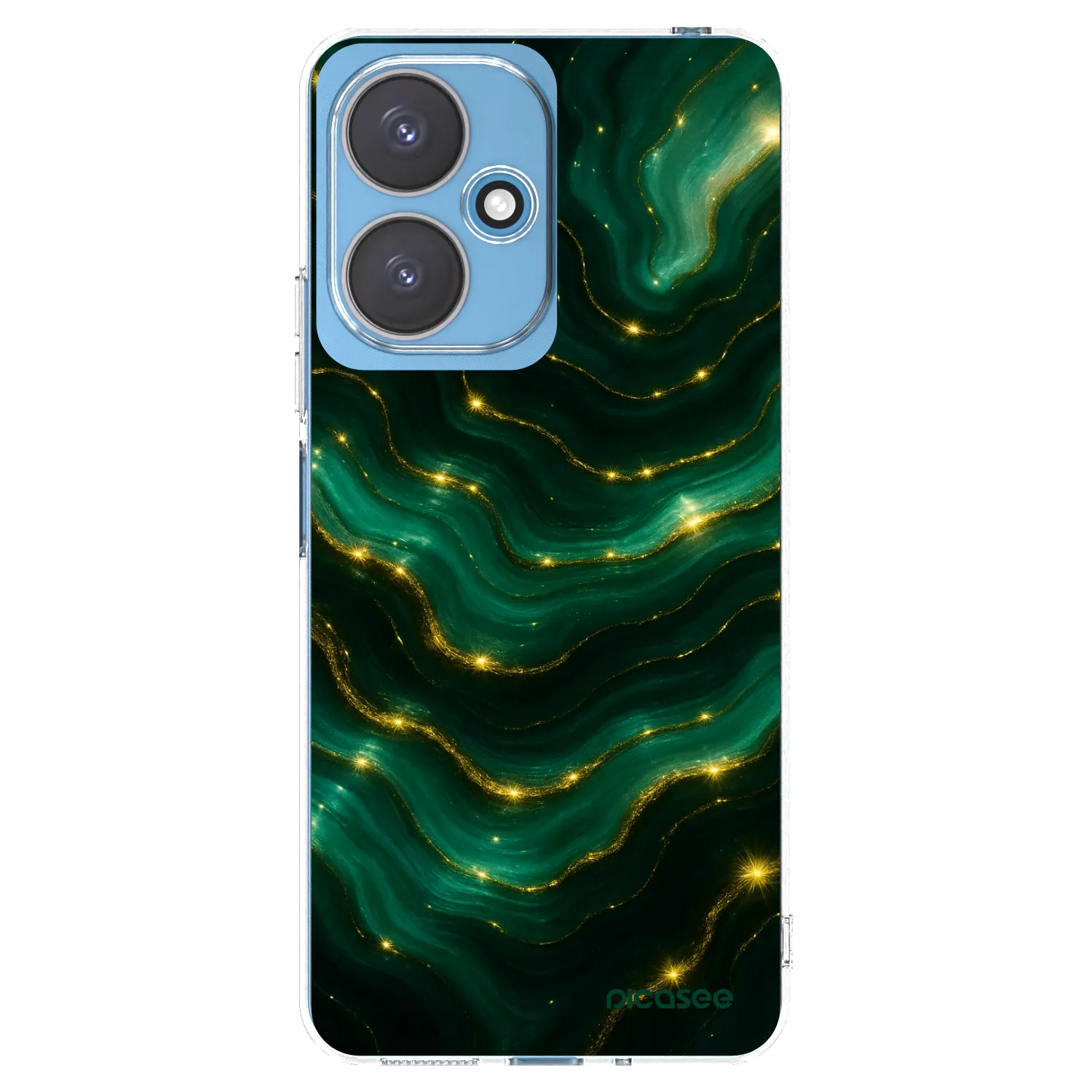 Picasee silikonowe przeźroczyste etui na Xiaomi Redmi 13C 5G - Emerald