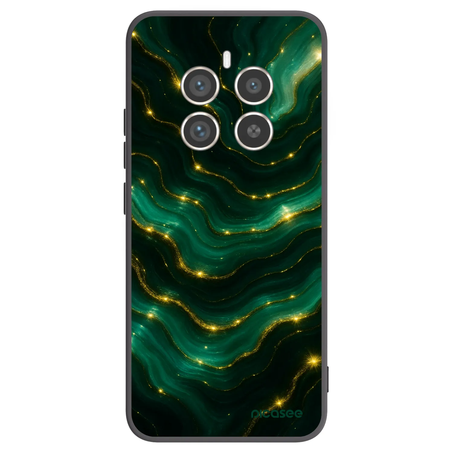 Picasee silikonowe czarne etui na Realme 12 Pro 5G - Emerald