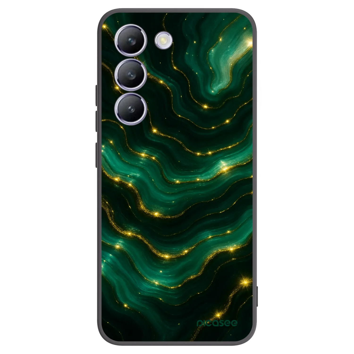 Picasee silikonowe czarne etui na Vivo V40 SE 5G - Emerald