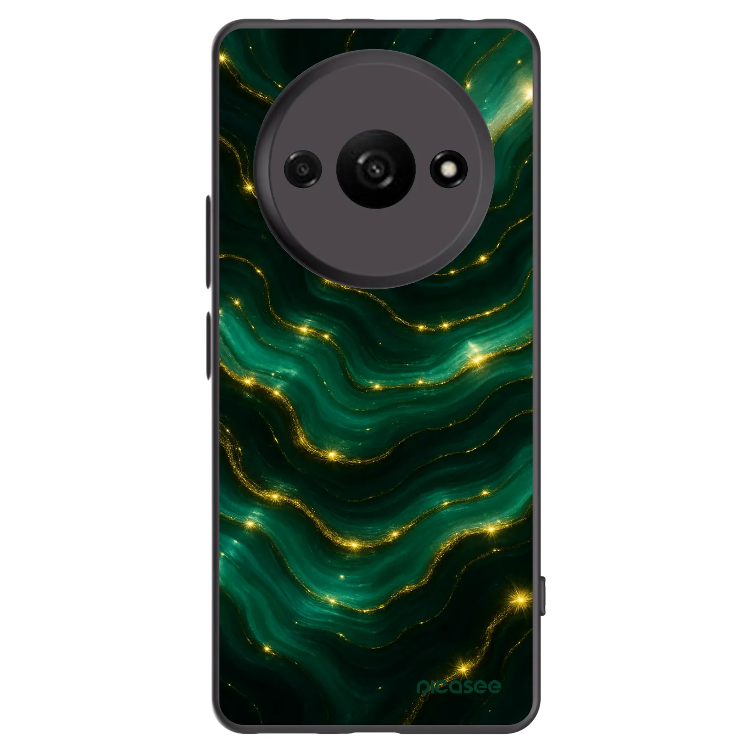 Picasee silikonowe czarne etui na Xiaomi Redmi A3 - Emerald