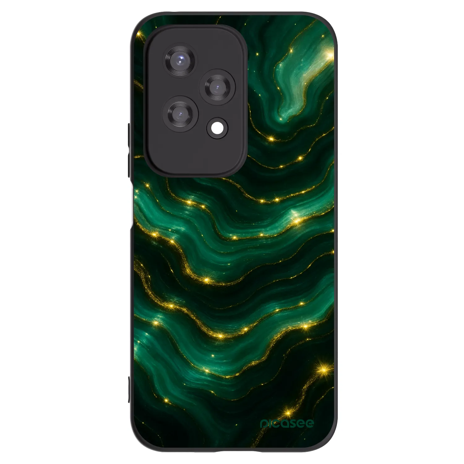 Picasee silikonowe czarne etui na Honor 200 Lite - Emerald