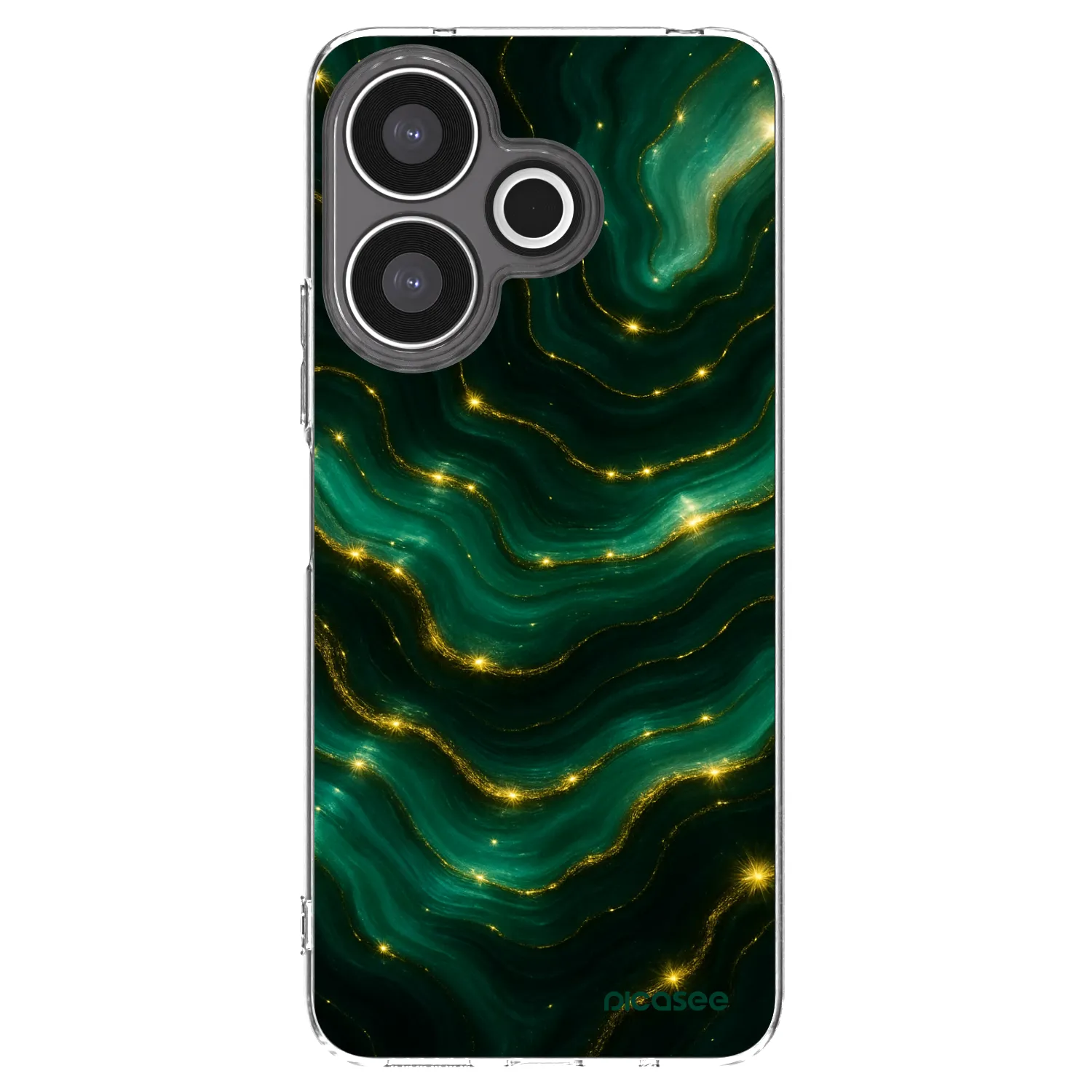 Picasee silikonowe przeźroczyste etui na Xiaomi Redmi 13 4G - Emerald