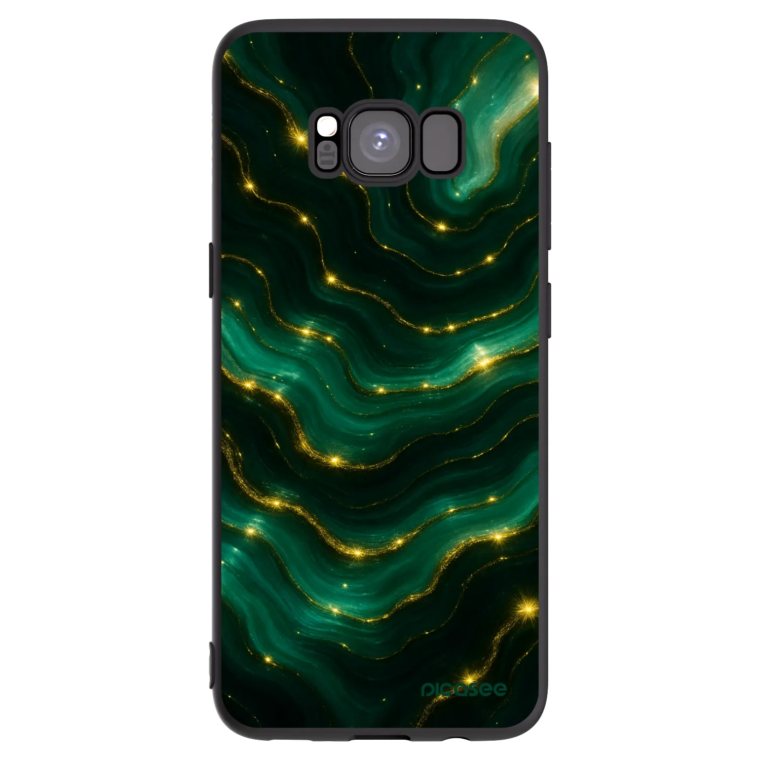 Picasee silikonowe czarne etui na Samsung Galaxy S8 G950F - Emerald