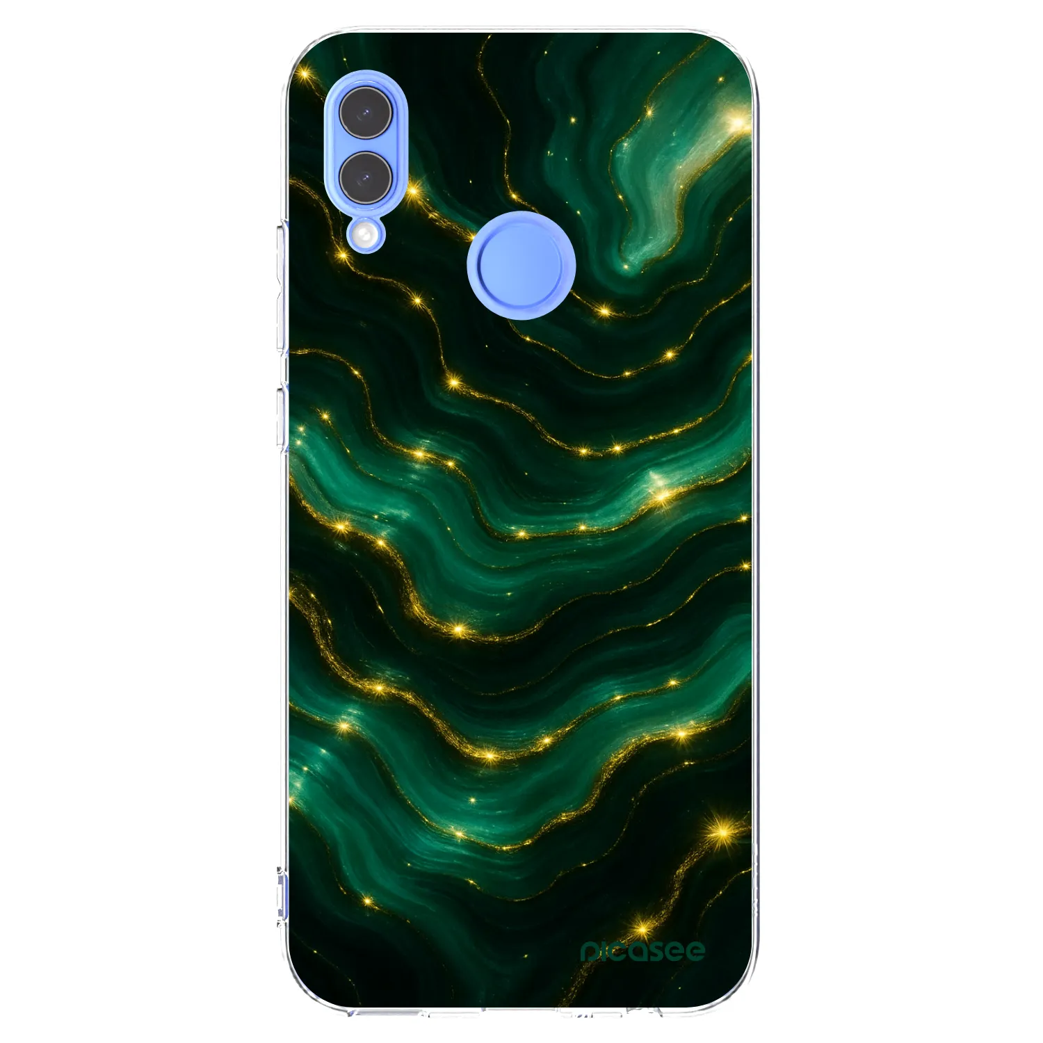 Picasee silikonowe przeźroczyste etui na Honor 10 Lite - Emerald