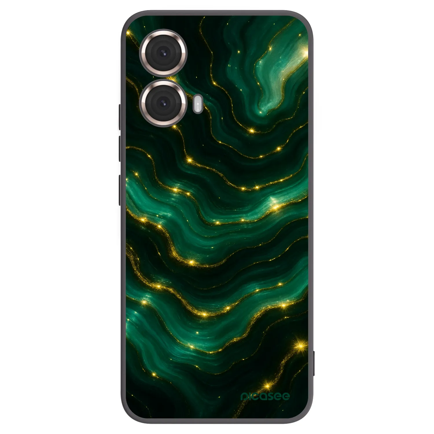 Picasee silikonowe czarne etui na Motorola Moto G85 - Emerald