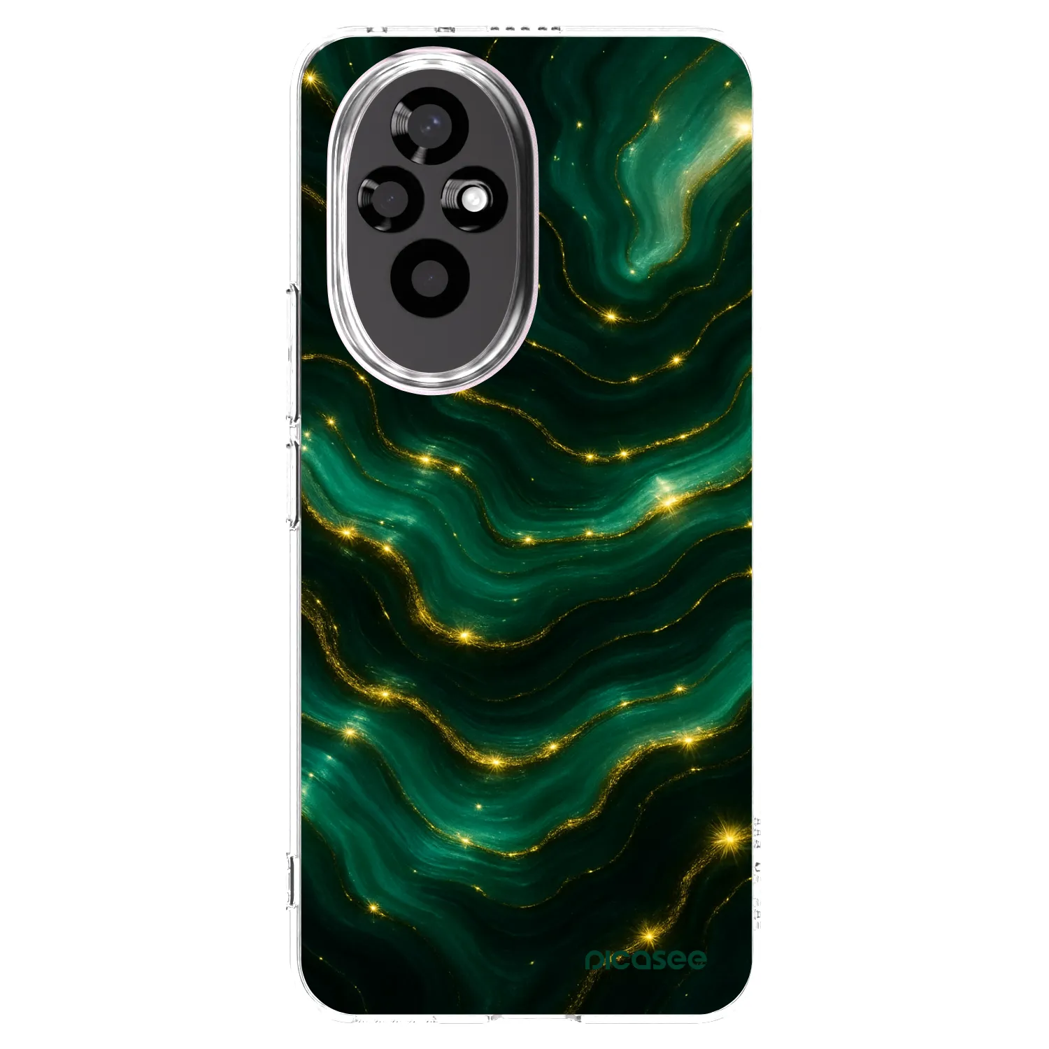 Picasee silikonowe przeźroczyste etui na Honor 200 Pro 5G - Emerald