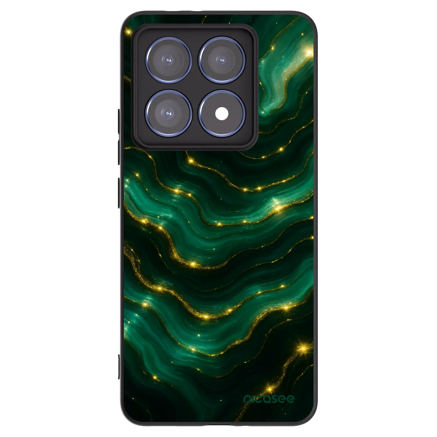 Picasee silikonowe czarne etui na Xiaomi 14T Pro - Emerald