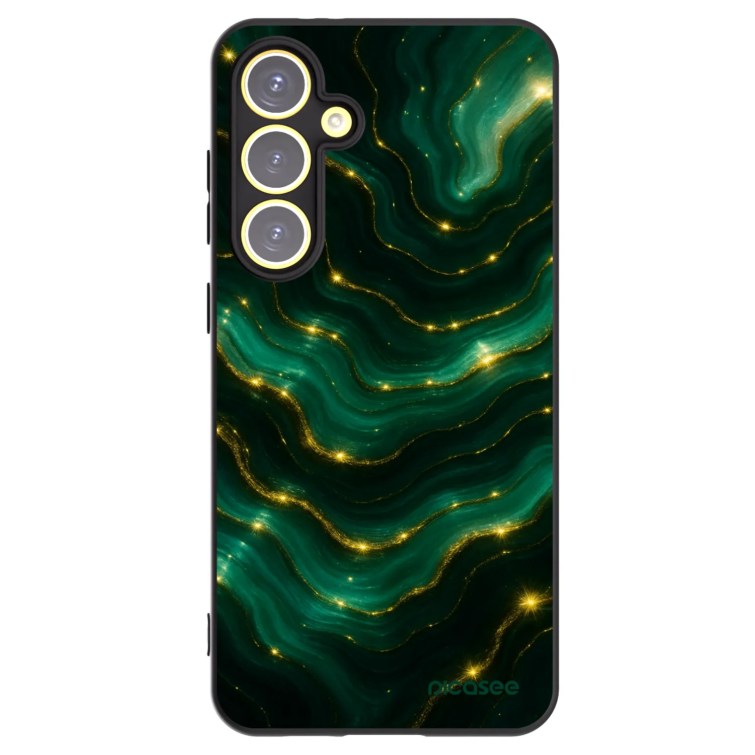 Picasee silikonowe czarne etui na Samsung Galaxy S24 FE S721B - Emerald