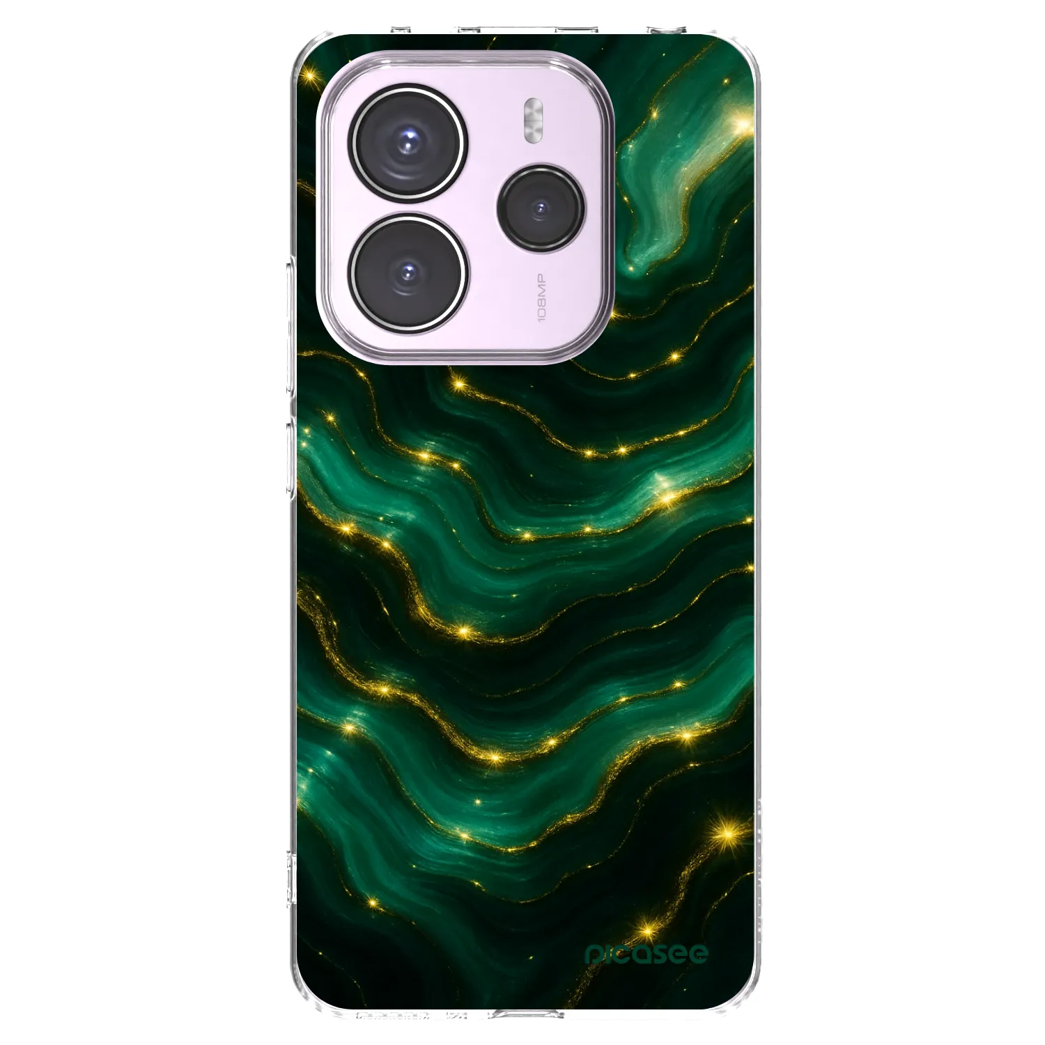 Picasee silikonowe przeźroczyste etui na Xiaomi Redmi Note 14 5G - Emerald