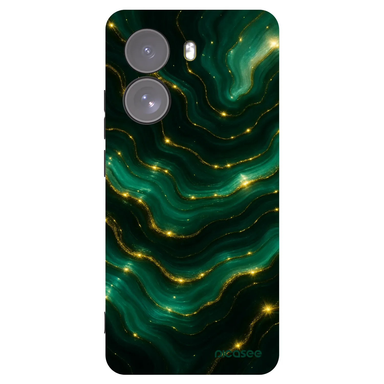 Picasee silikonowe czarne etui na Xiaomi Poco X7 - Emerald