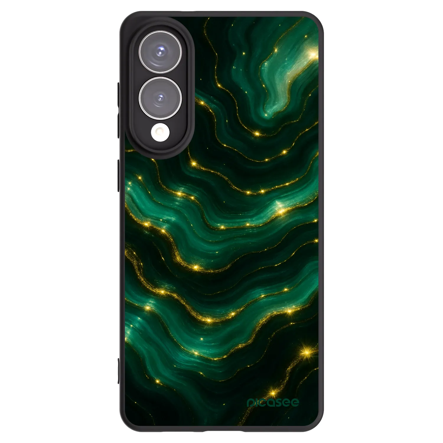 Picasee silikonowe czarne etui na Samsung Galaxy S25 Edge 5G - Emerald