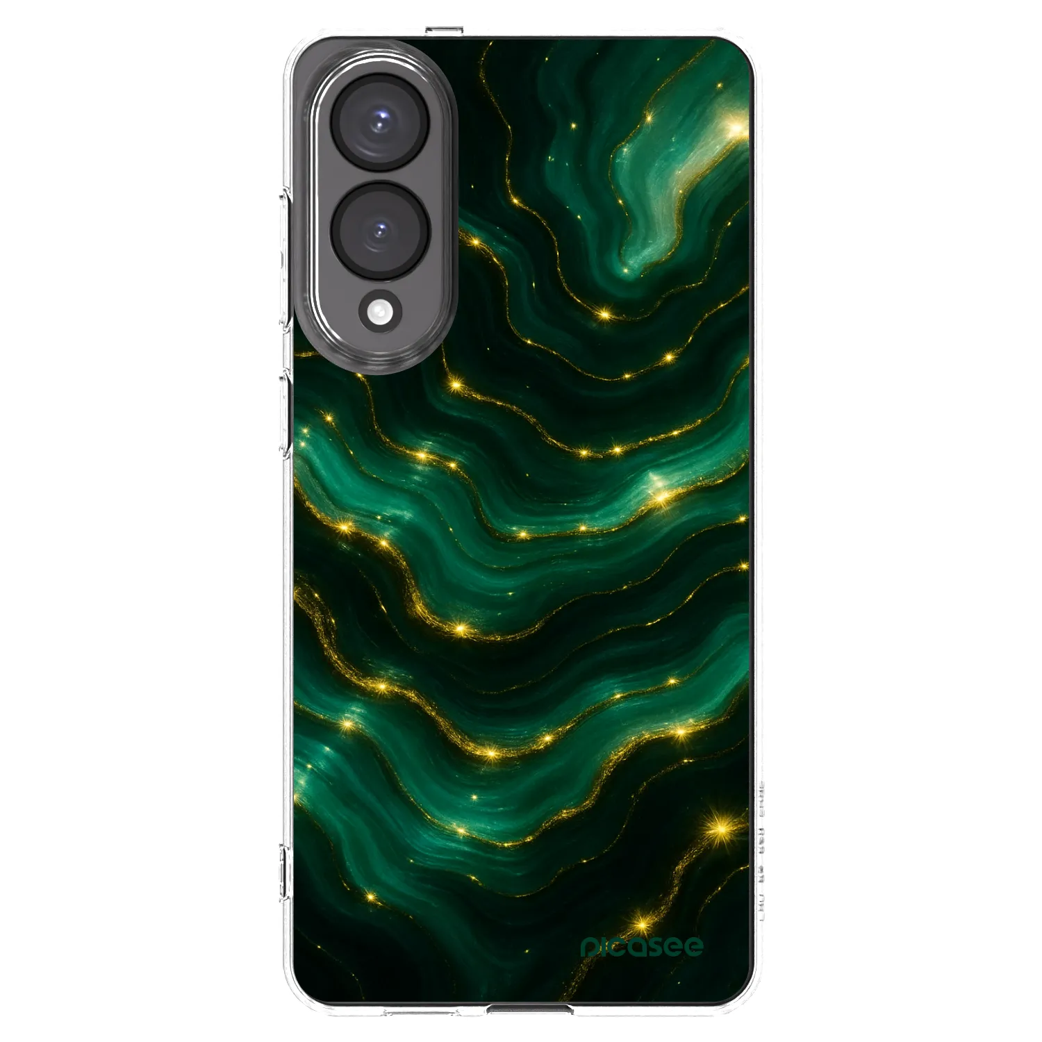 Picasee silikonowe przeźroczyste etui na Samsung Galaxy S25 Edge 5G - Emerald