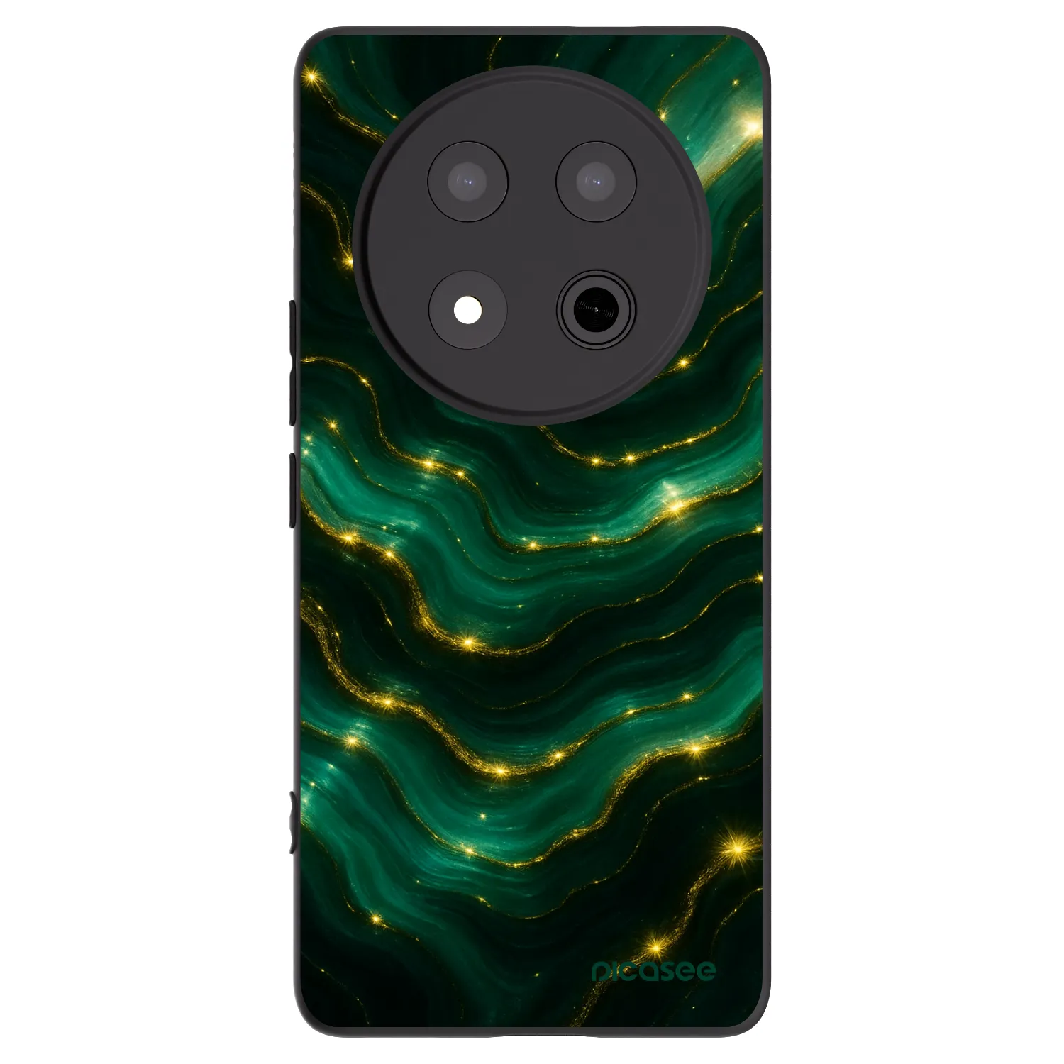 Picasee silikonowe czarne etui na Honor Magic7 Lite 5G - Emerald