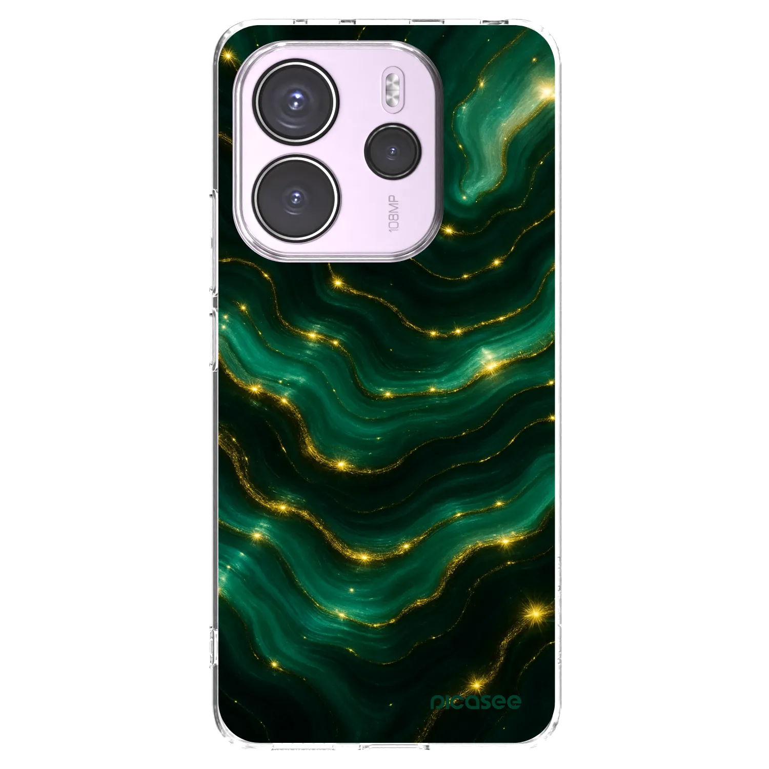 Picasee silikonowe przeźroczyste etui na Xiaomi Redmi Note 14 4G - Emerald