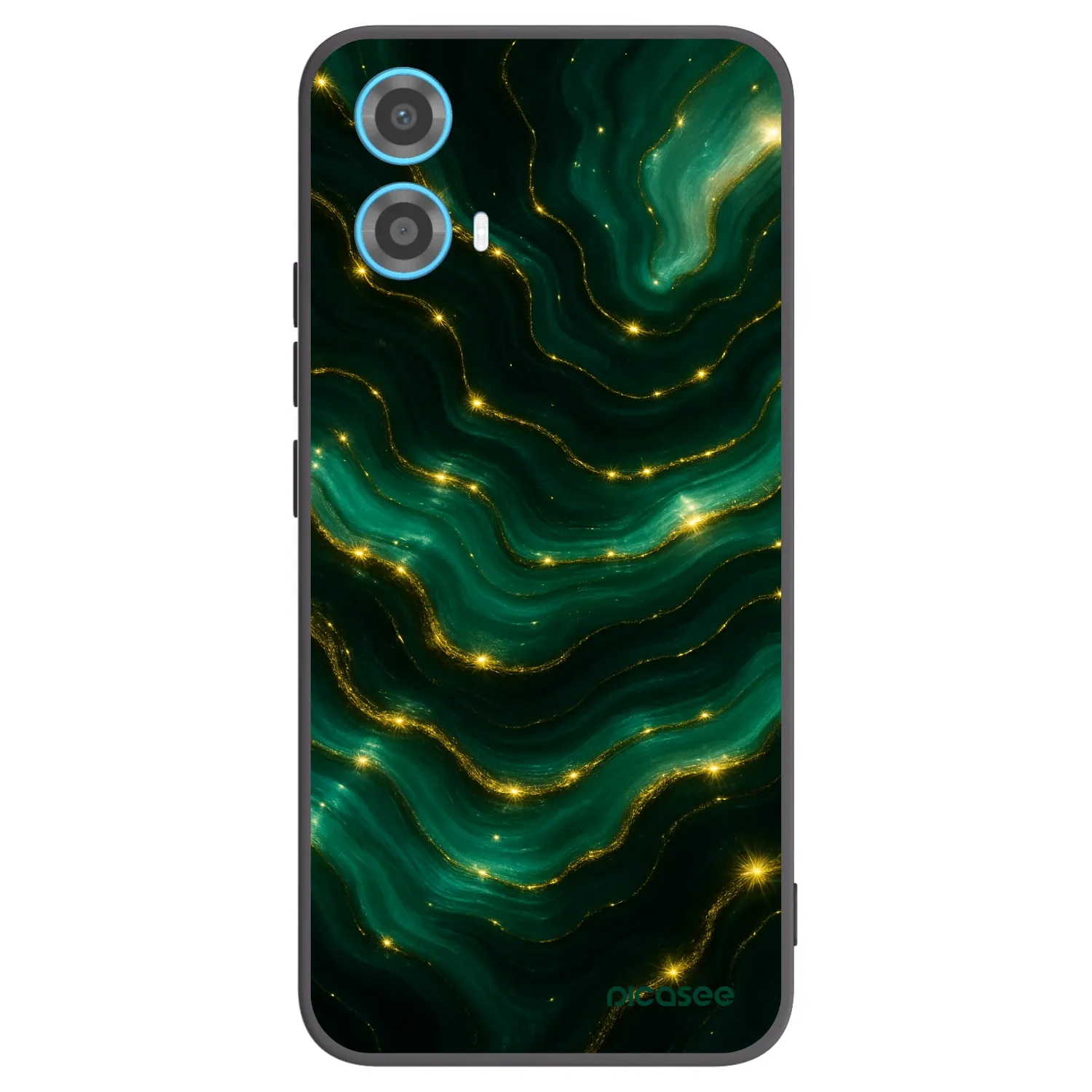 Picasee silikonowe czarne etui na Motorola Moto G34 5G - Emerald