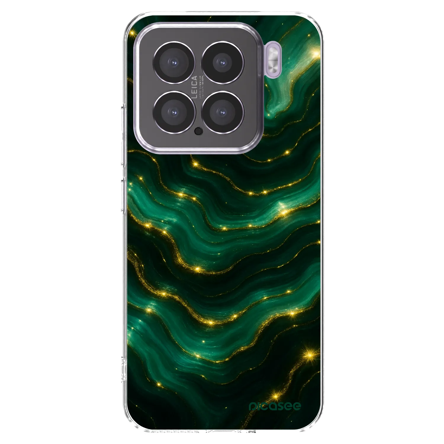 Picasee silikonowe przeźroczyste etui na Xiaomi 15 - Emerald