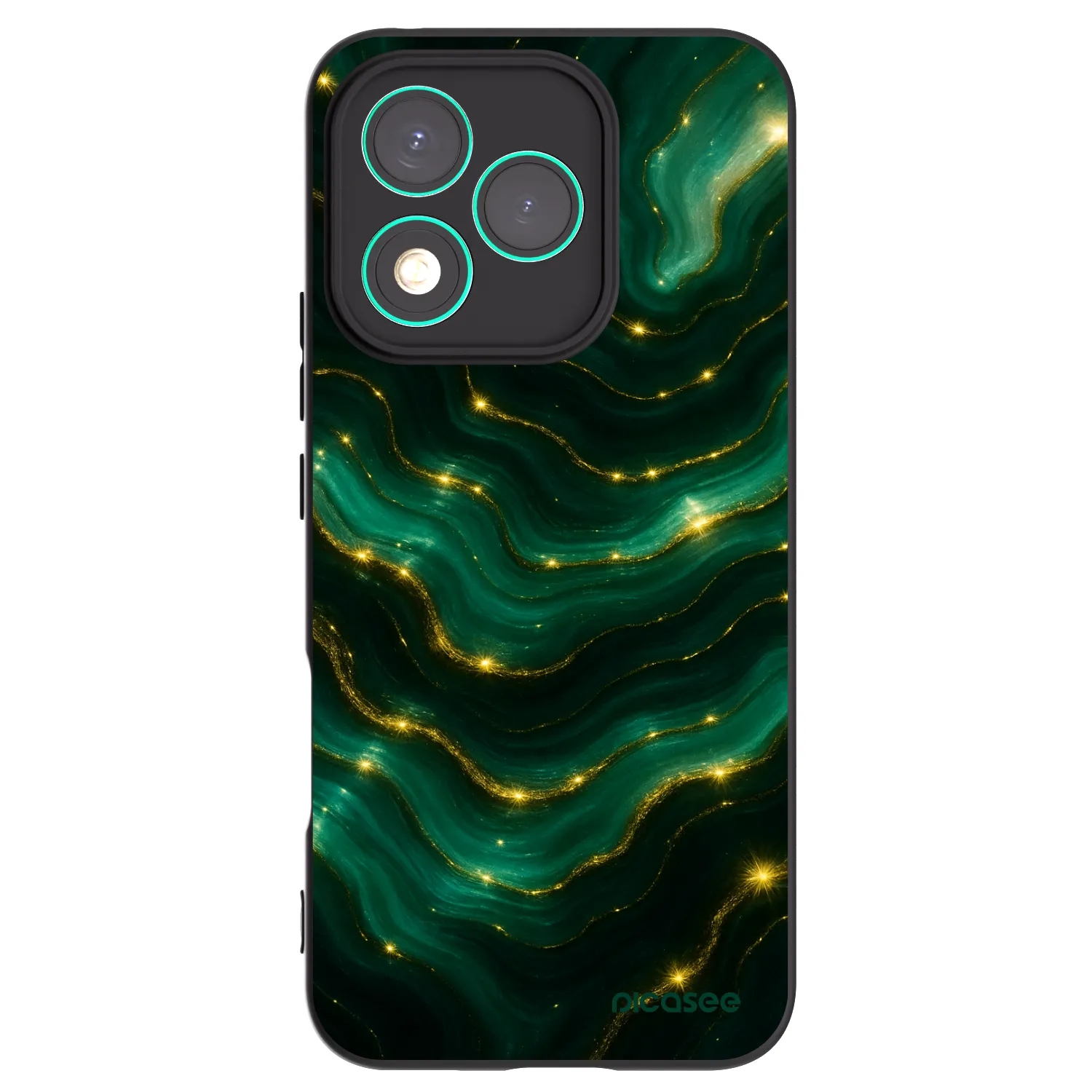 Picasee silikonowe czarne etui na Honor 400 Lite 5G - Emerald