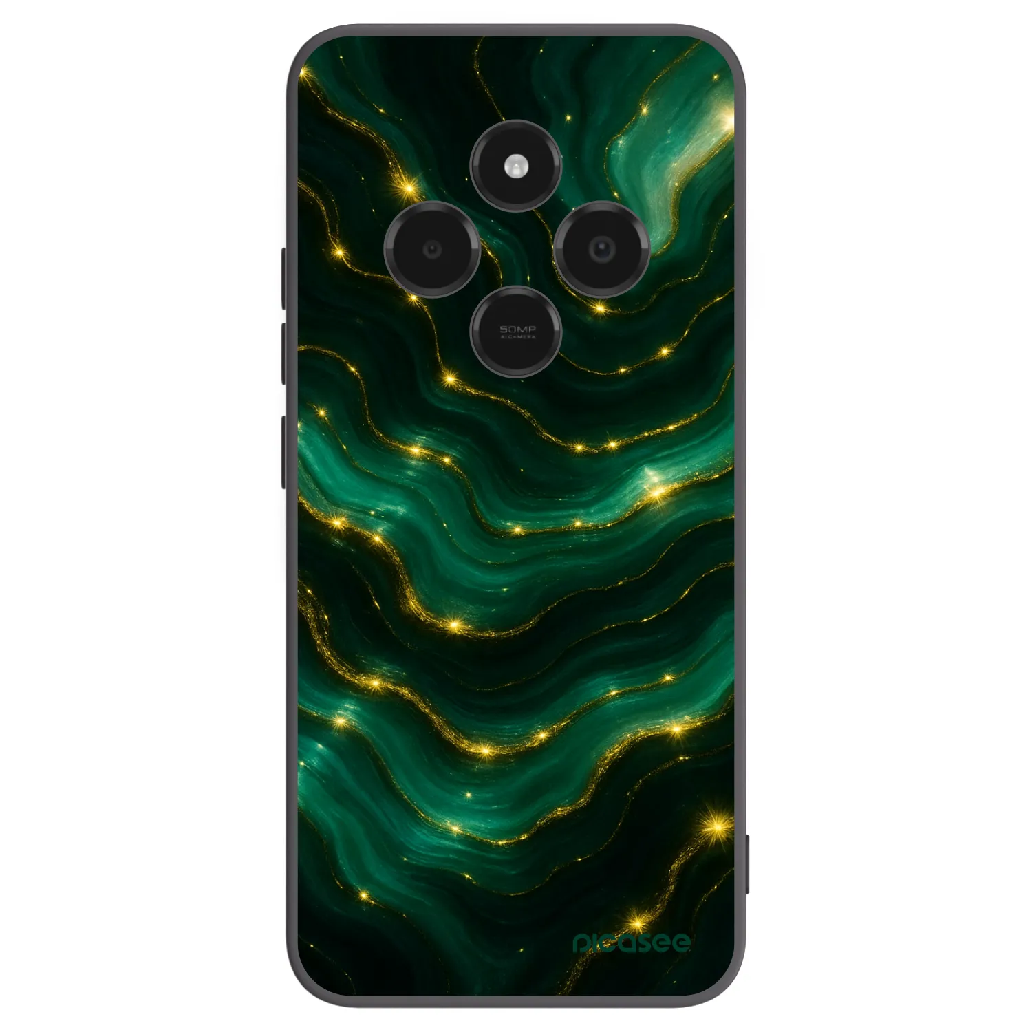 Picasee silikonowe czarne etui na Xiaomi Poco C75 - Emerald