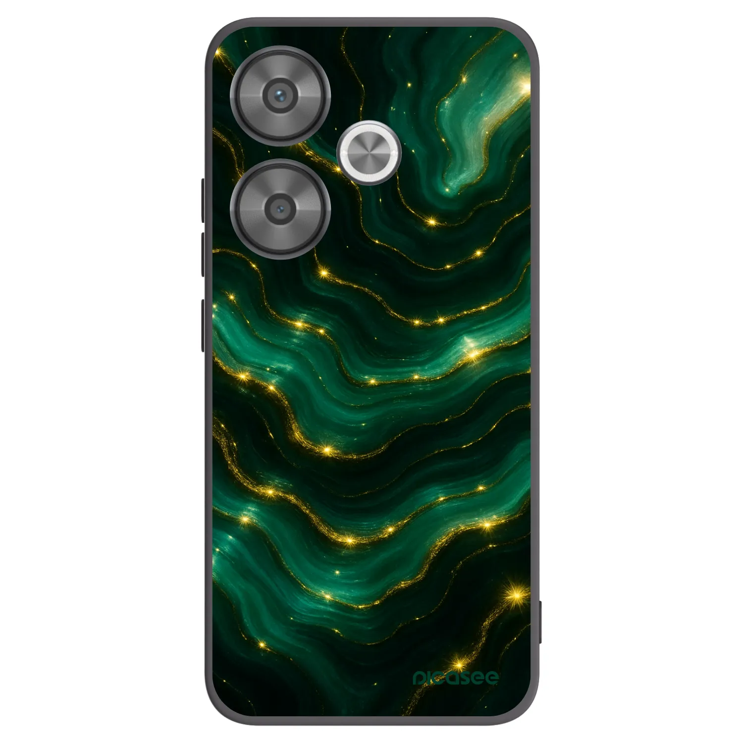 Picasee silikonowe czarne etui na Xiaomi Poco F6 - Emerald