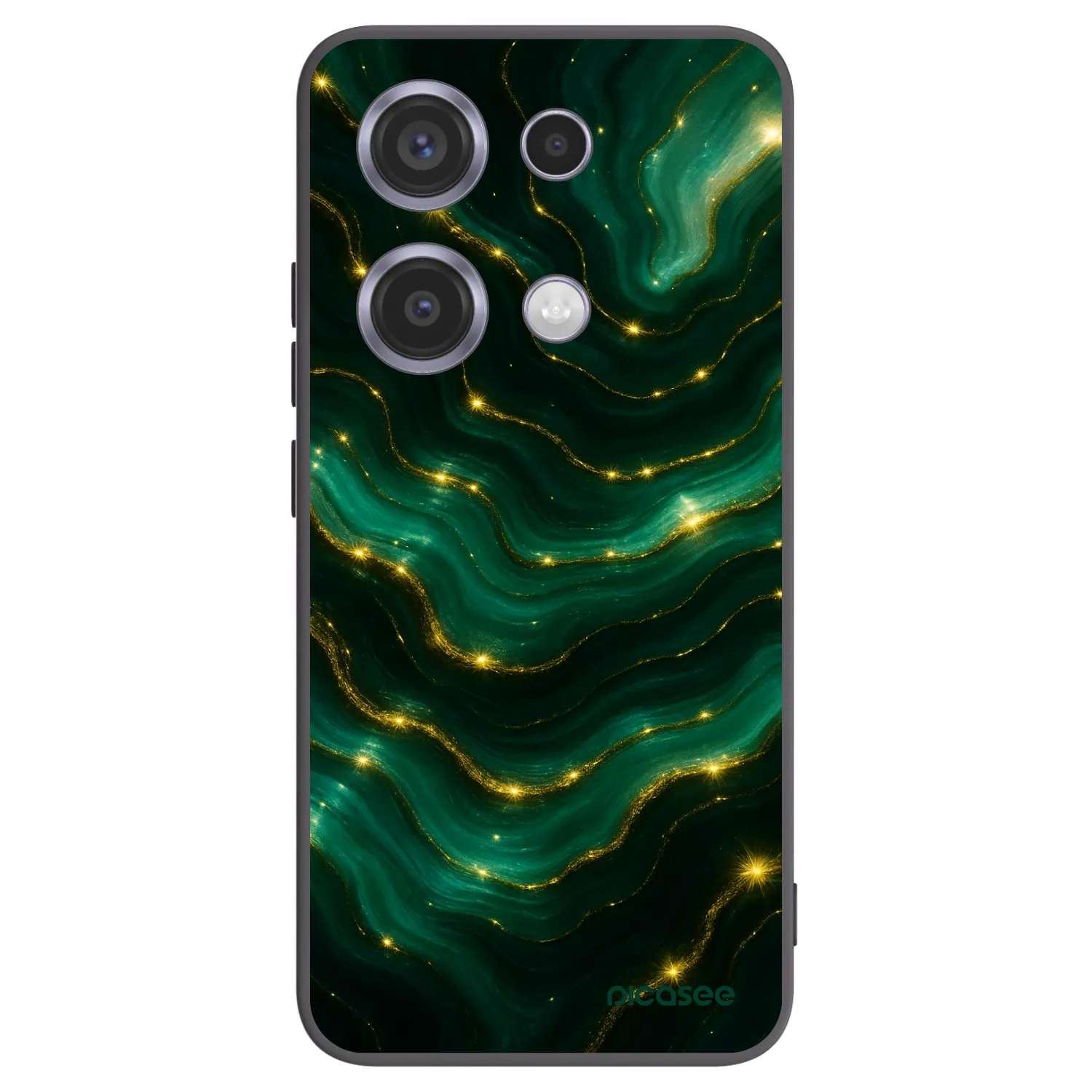 Picasee silikonowe czarne etui na Xiaomi Redmi Note 14S - Emerald