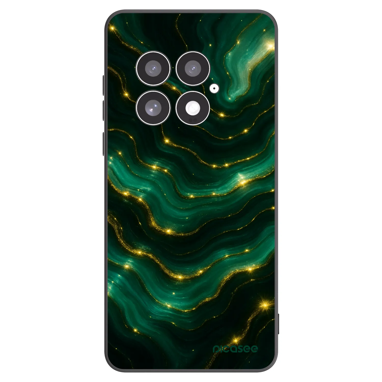 Picasee silikonowe czarne etui na OnePlus 13 5G - Emerald