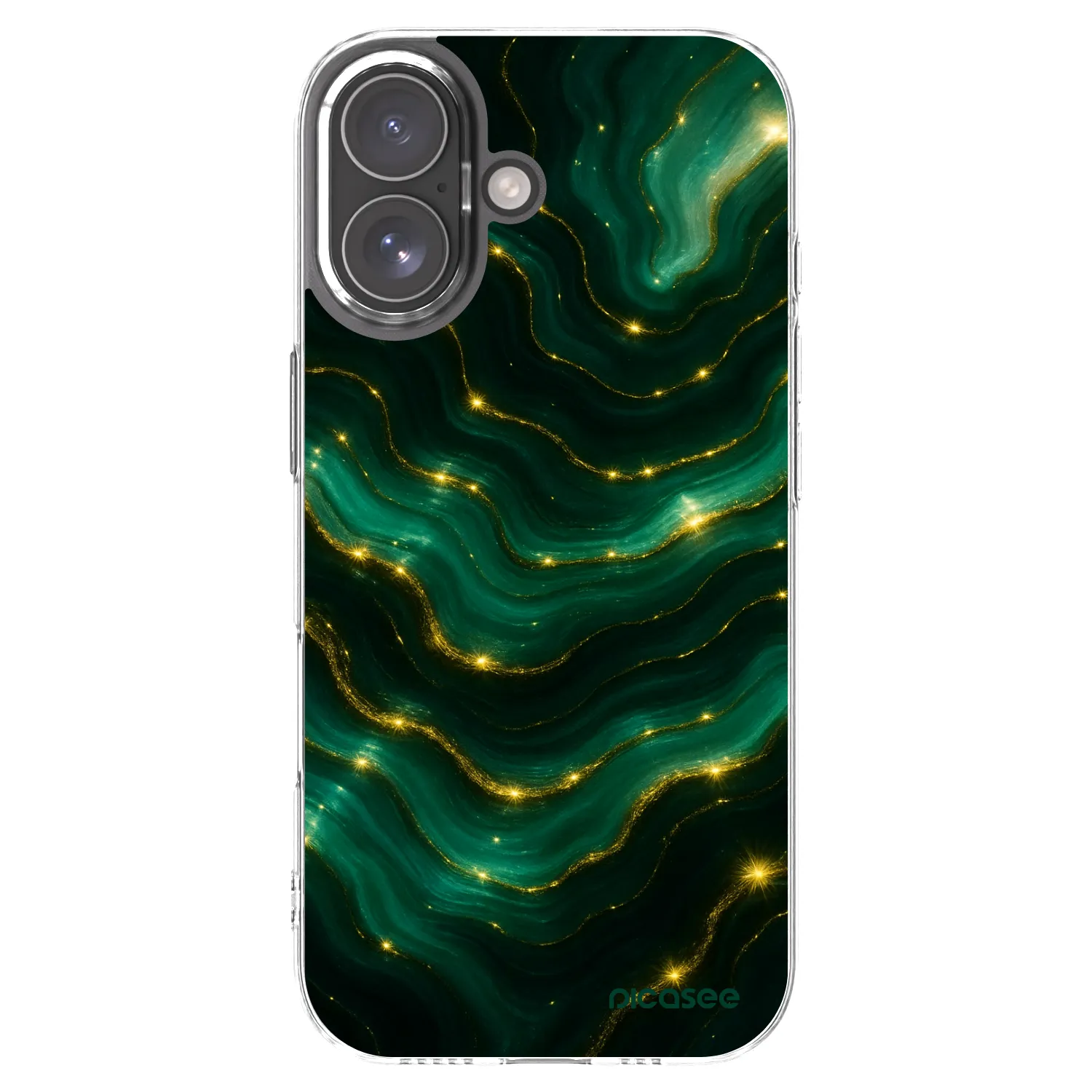 Picasee silikonowe przeźroczyste etui na Apple iPhone 17 - Emerald