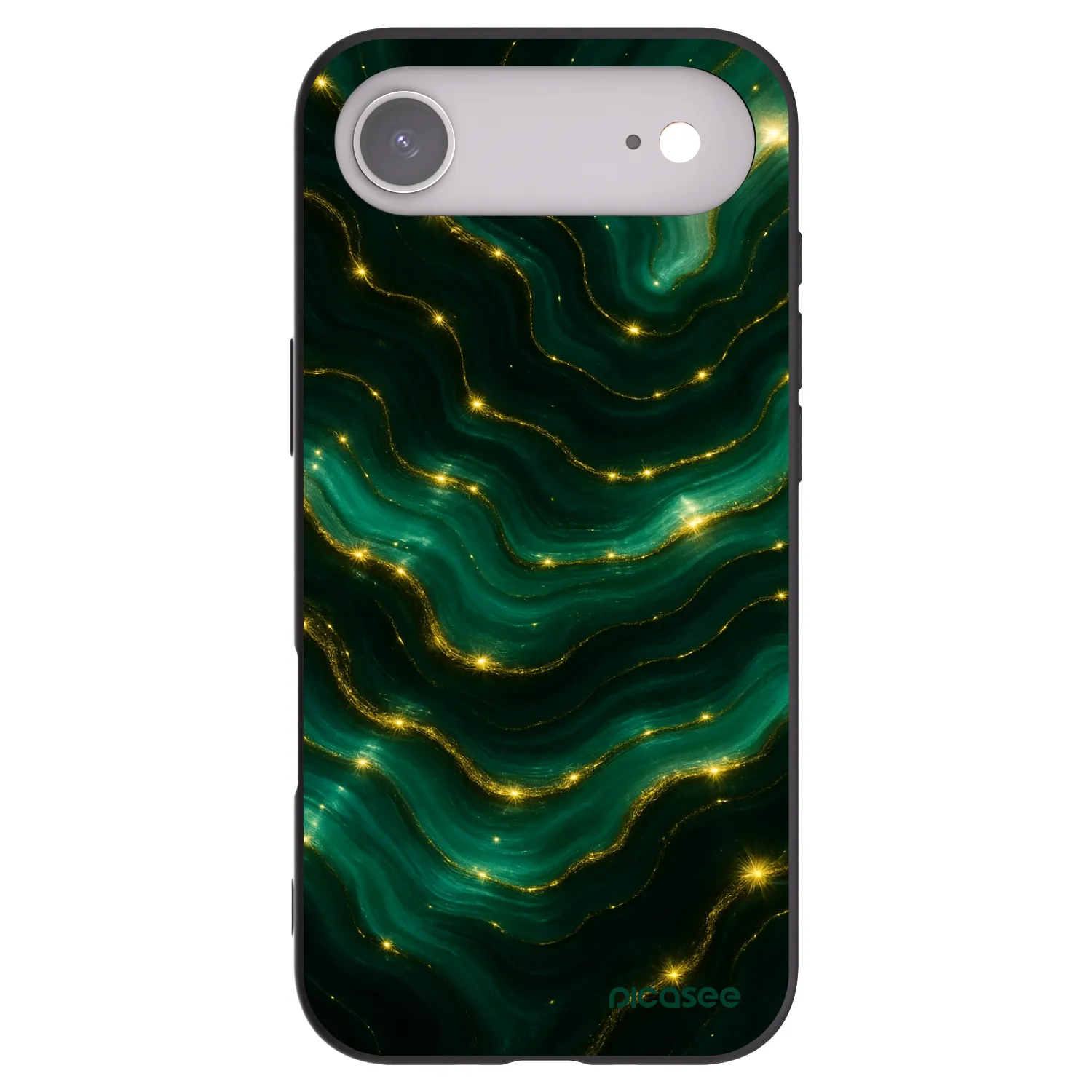 Picasee silikonowe czarne etui na Apple iPhone Air - Emerald