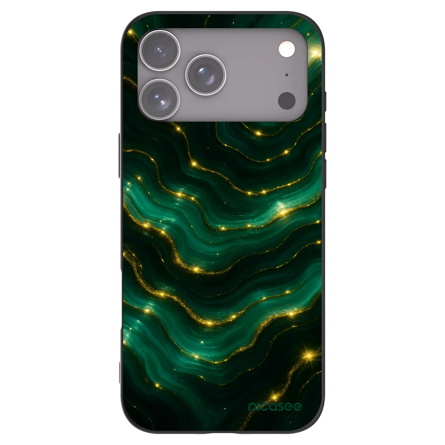 Picasee silikonowe czarne etui na Apple iPhone 17 Pro Max - Emerald
