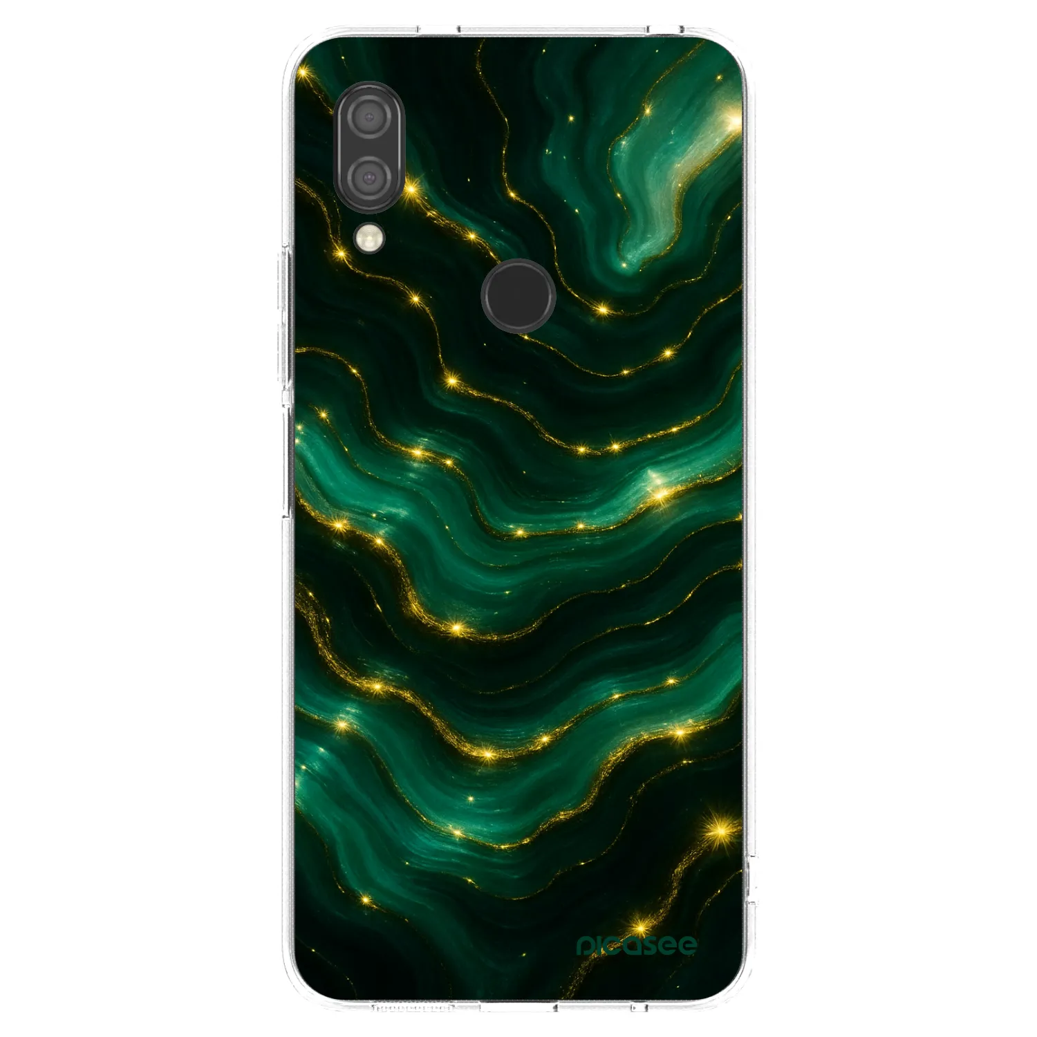Picasee silikonowe przeźroczyste etui na Xiaomi Redmi 7 - Emerald