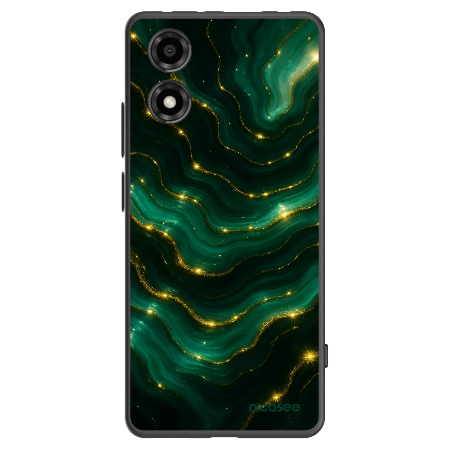 Picasee silikonowe czarne etui na Motorola Moto E14 - Emerald