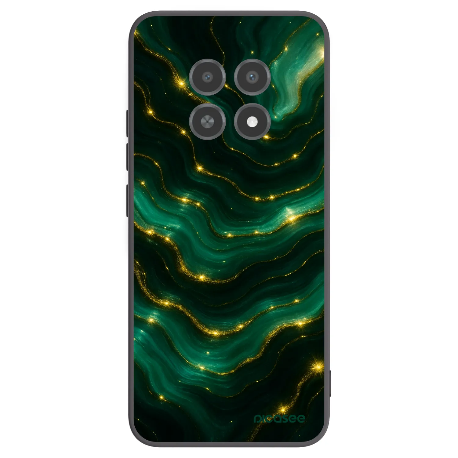 Picasee silikonowe czarne etui na Realme 12X - Emerald