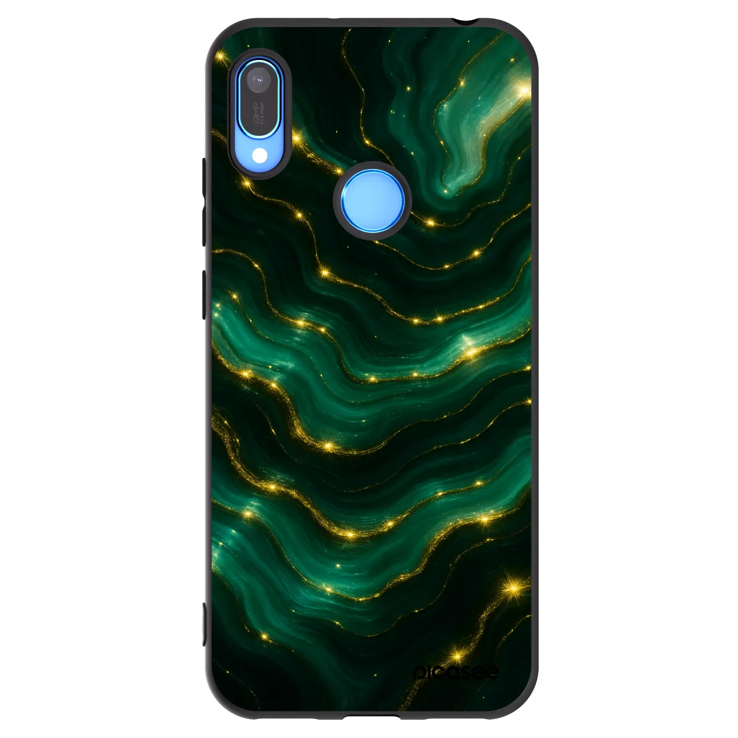 Picasee silikonowe czarne etui na Huawei Y6 2019 - Emerald