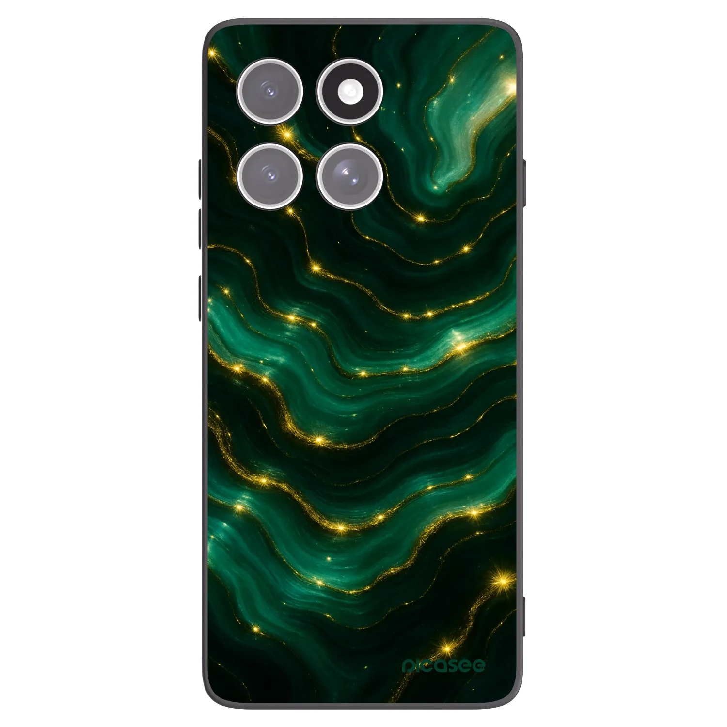 Picasee silikonowe czarne etui na Motorola Edge 60 Pro - Emerald