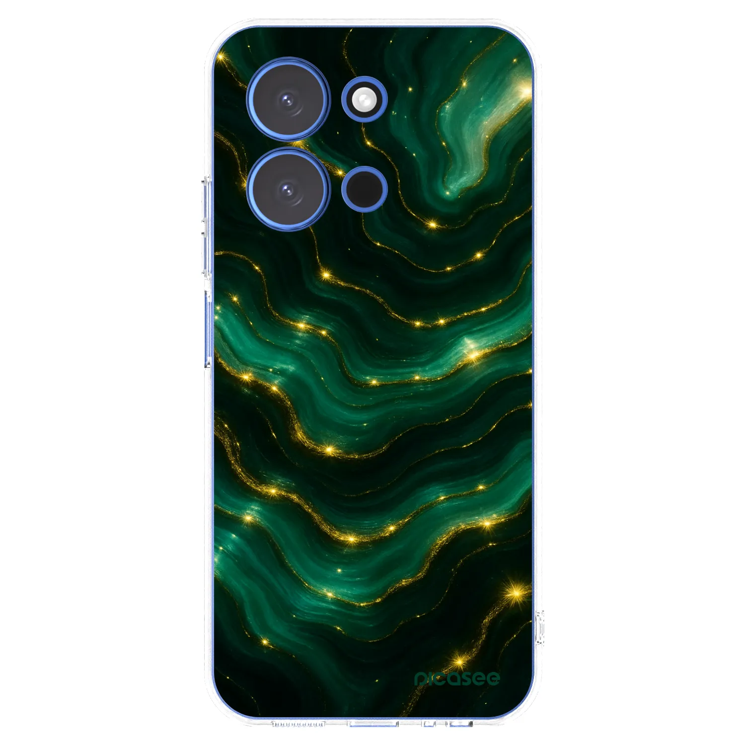 Picasee silikonowe przeźroczyste etui na Xiaomi Redmi 15C 4G - Emerald