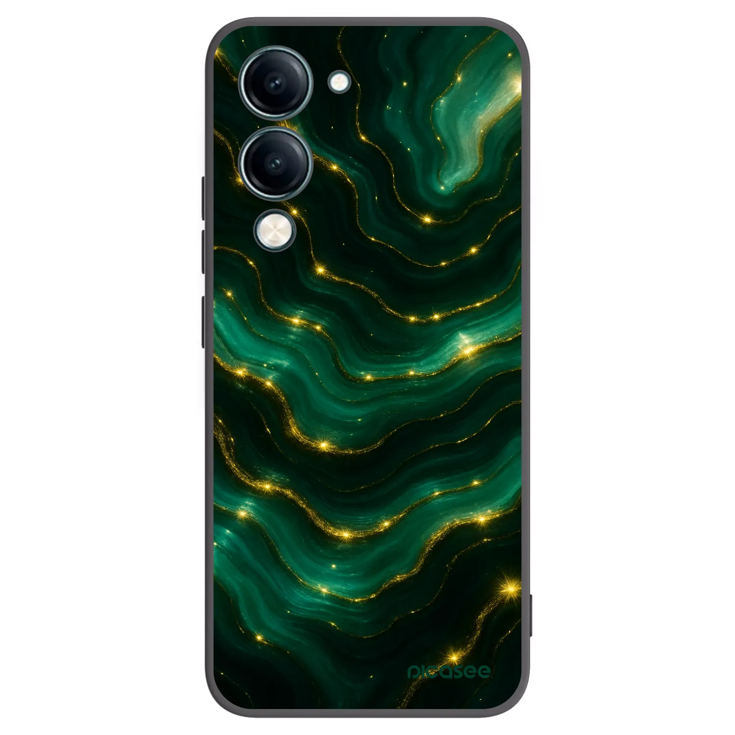 Picasee silikonowe czarne etui na Vivo Y29s 5G - Emerald