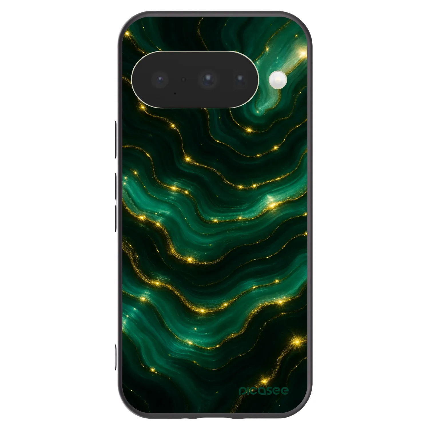 Picasee silikonowe czarne etui na Google Pixel 10 - Emerald