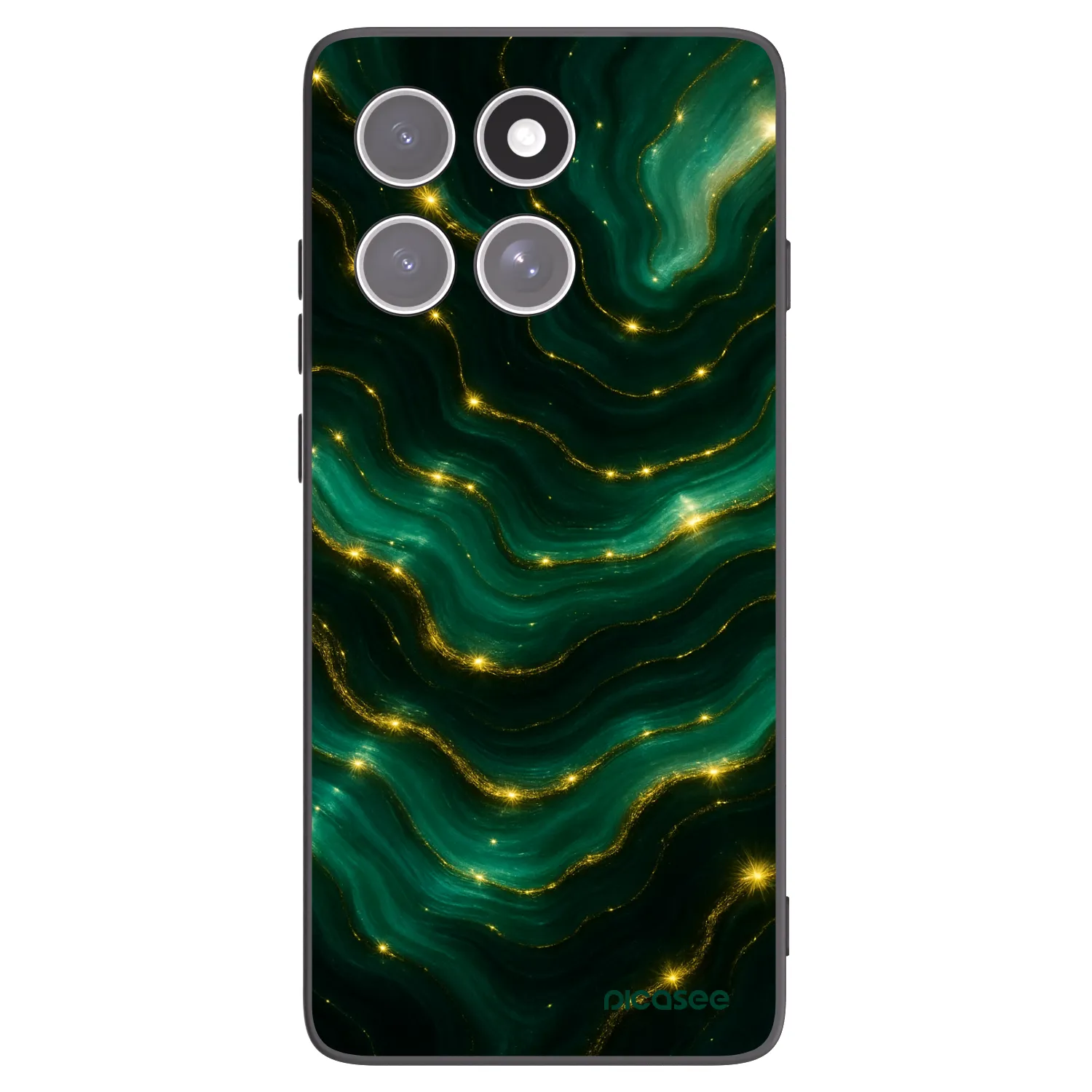 Picasee silikonowe czarne etui na Motorola Edge 60 Fusion - Emerald