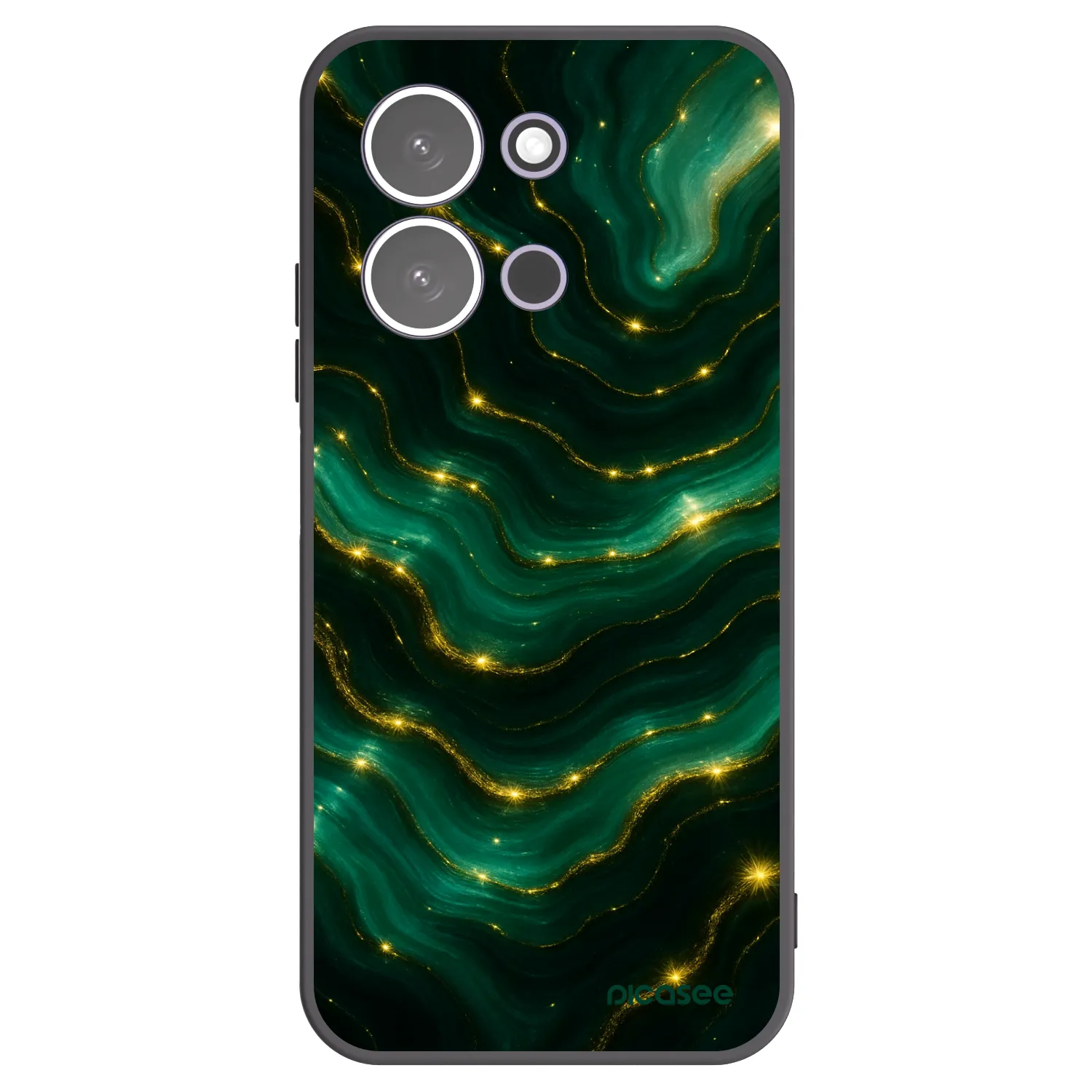Picasee silikonowe czarne etui na Xiaomi Redmi 15C 5G - Emerald