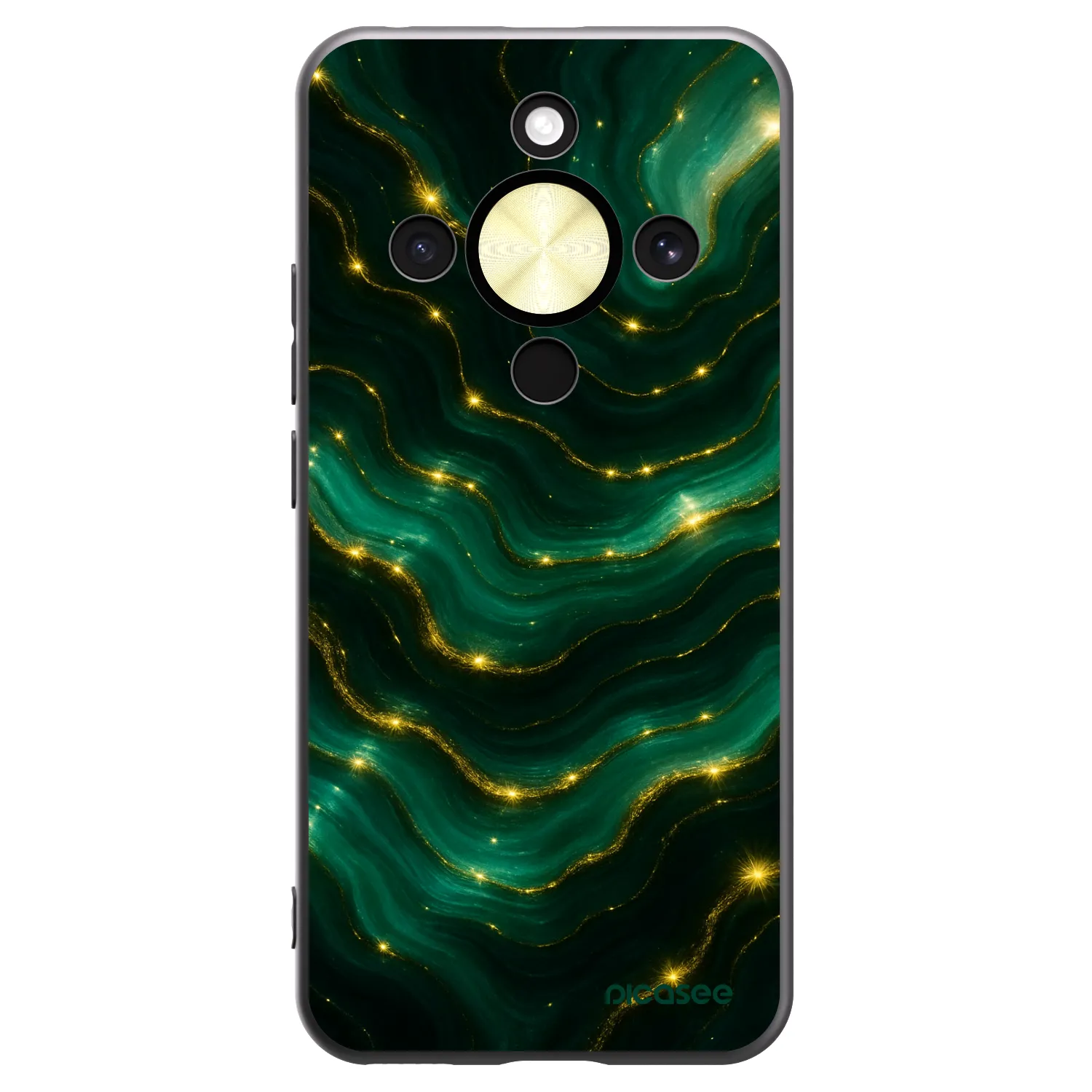 Picasee silikonowe czarne etui na Honor Magic8 Lite 5G - Emerald
