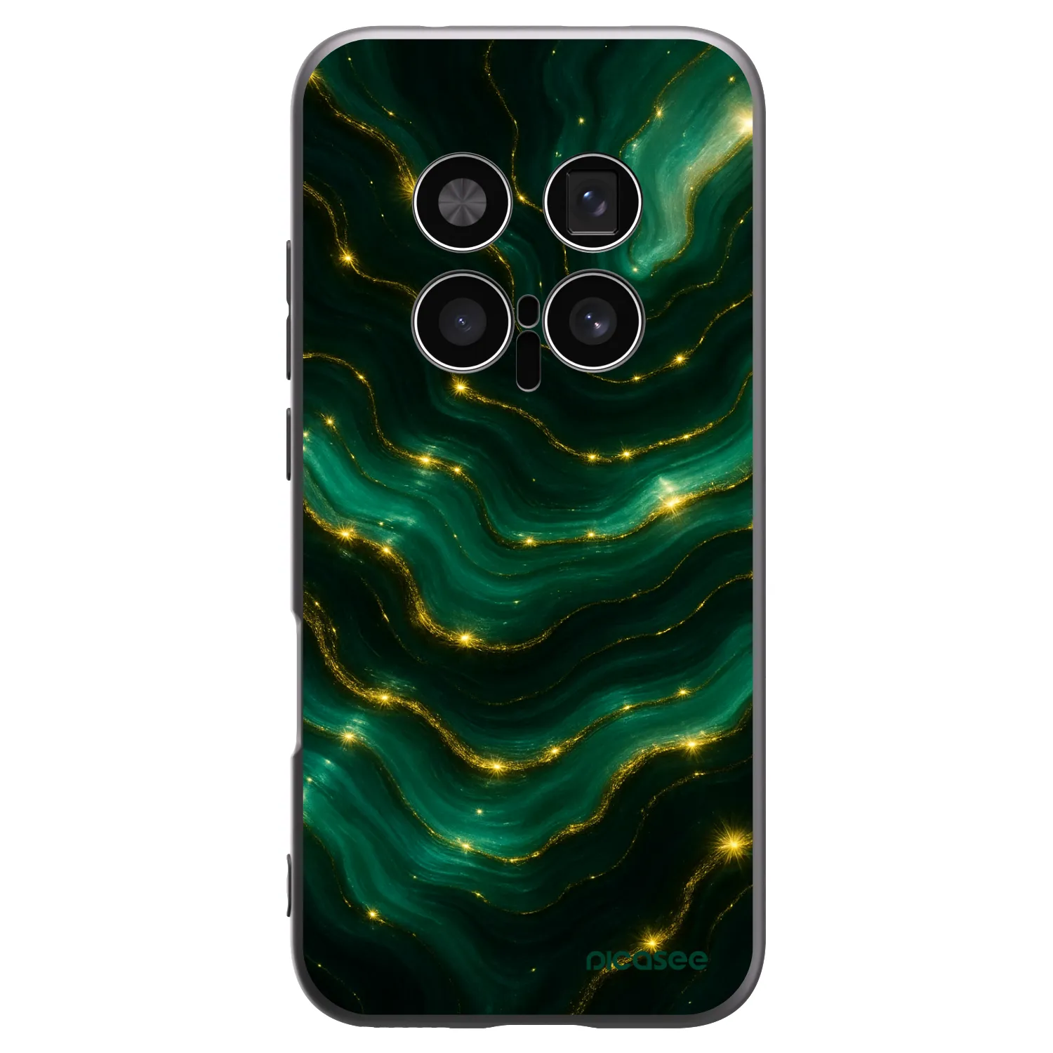 Picasee silikonowe czarne etui na Honor Magic8 Pro 5G - Emerald