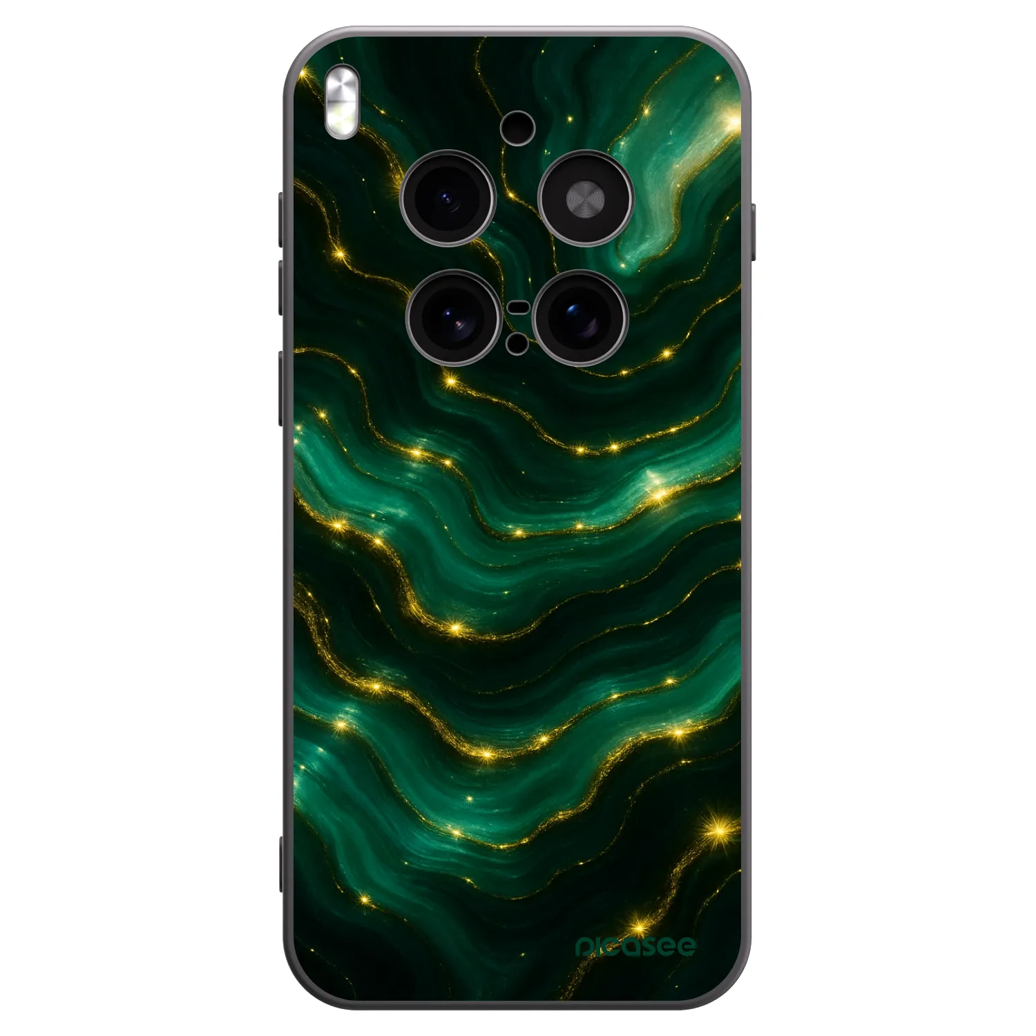 Picasee silikonowe czarne etui na Vivo X300 Pro - Emerald