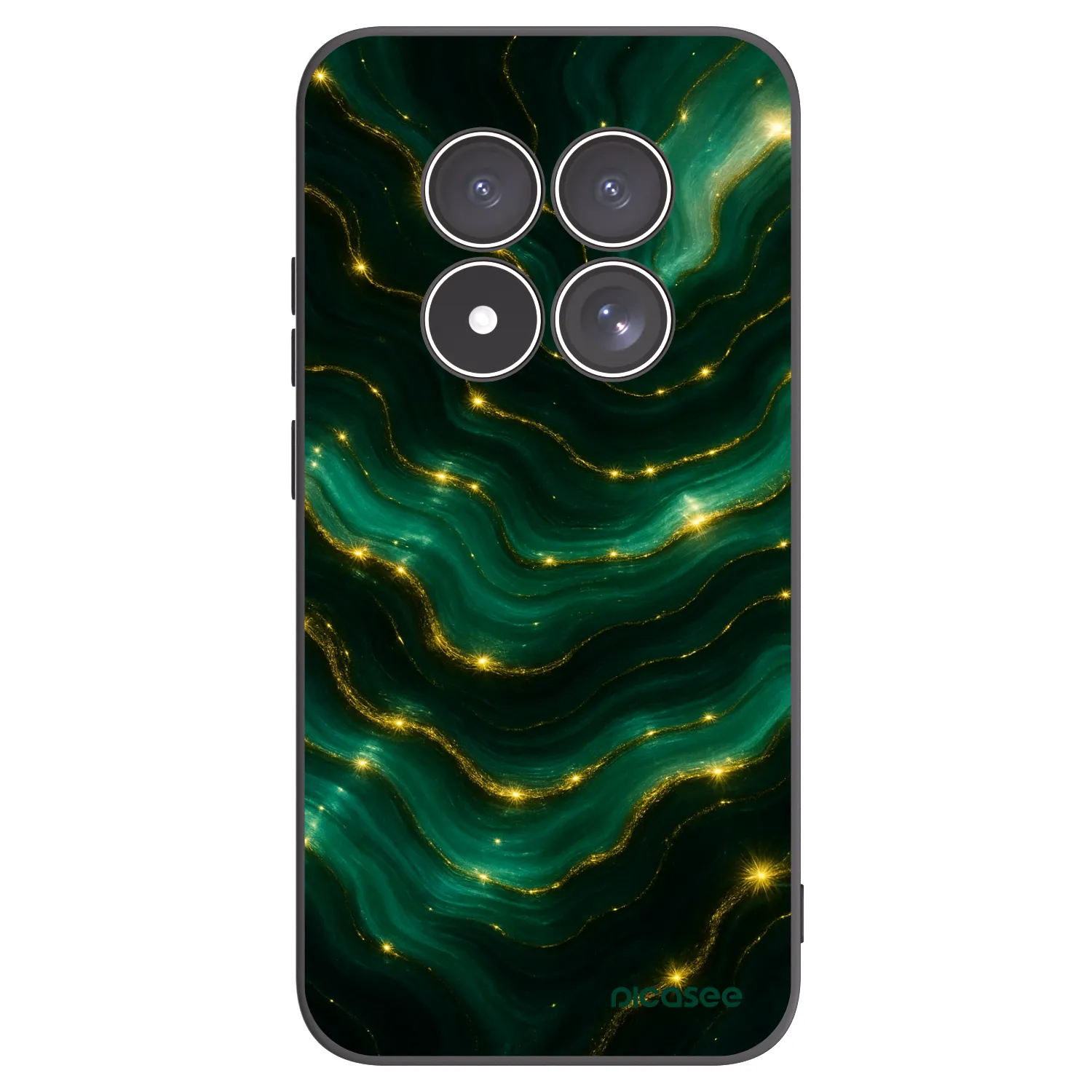 Picasee silikonowe czarne etui na Xiaomi Redmi Note 15 Pro 5G - Emerald